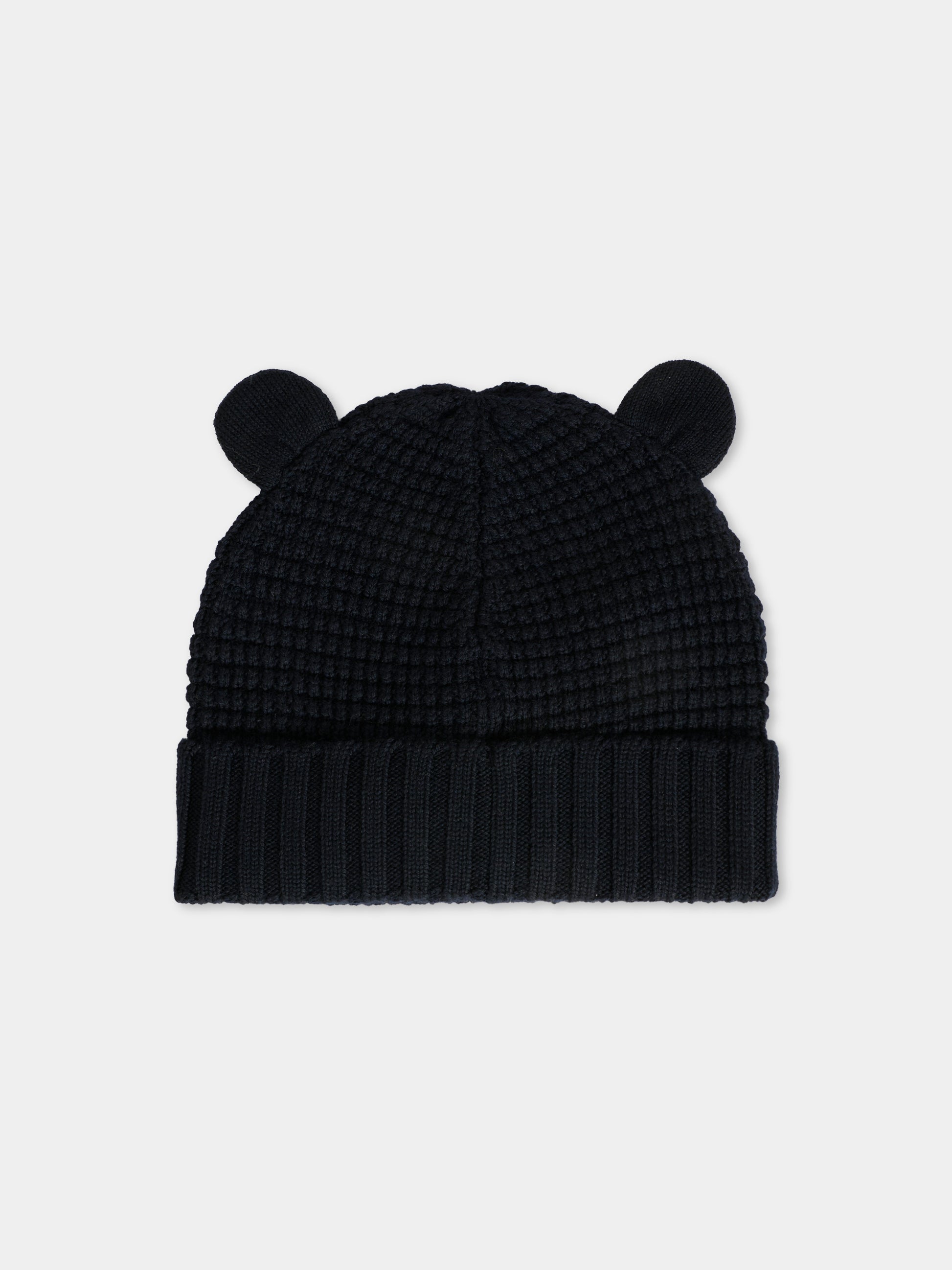 Berretto blu per neonati con logo,Moncler Kids,K2951 - 3B00008 - M1131 742