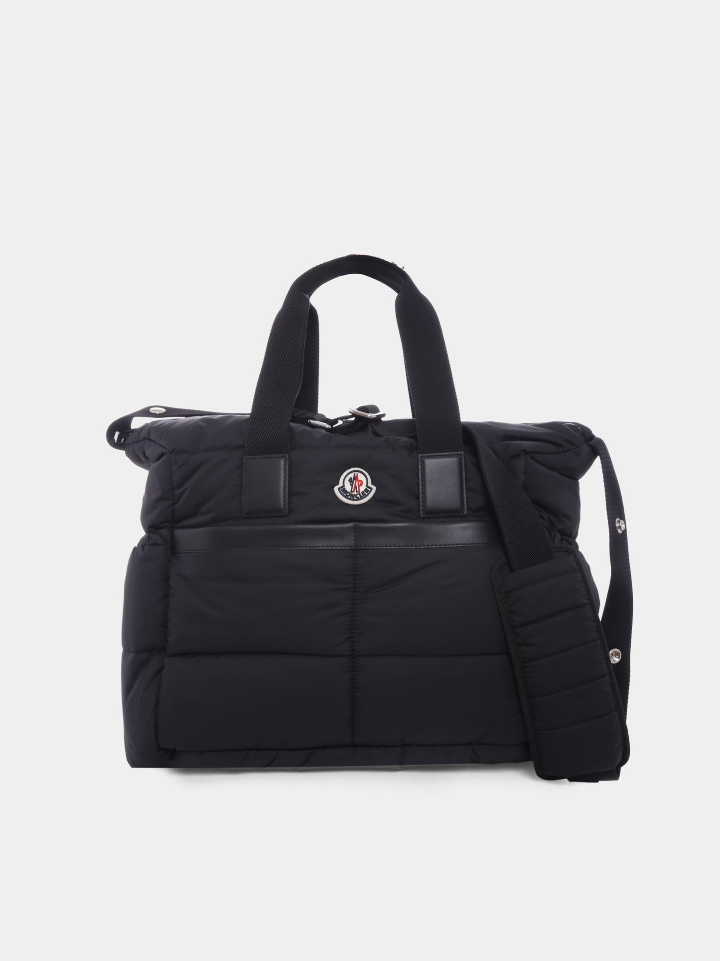 Borsa mamma nera per neonati con logo,Moncler Kids,K2951 - 5D00001 - M6811 999