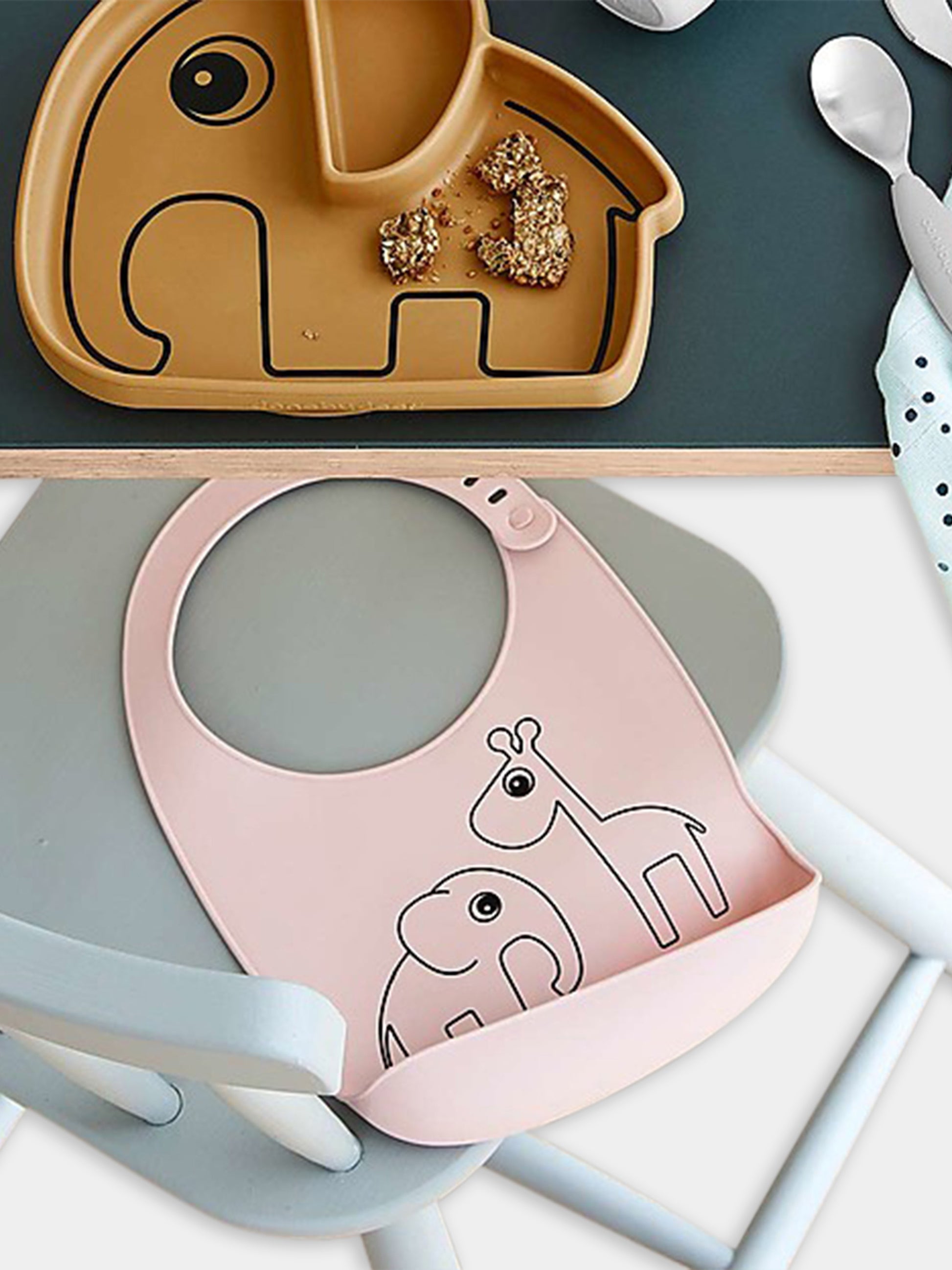 Bavaglino rosa per neonata con tasca,Done By Deer,DD-1309891