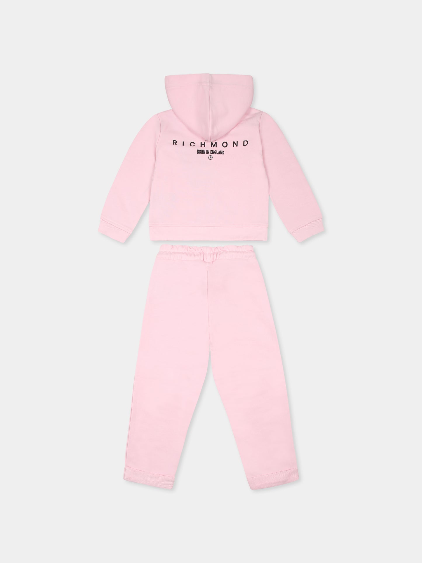 Completo rosa per neonata con logo,Richmond,RIA24003CF PINK