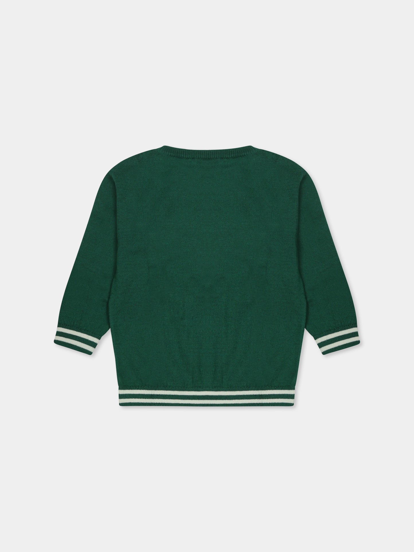 Maglione verde per neonati con Teddy Bear,Moschino Kids,MYW00J LHE43 30139