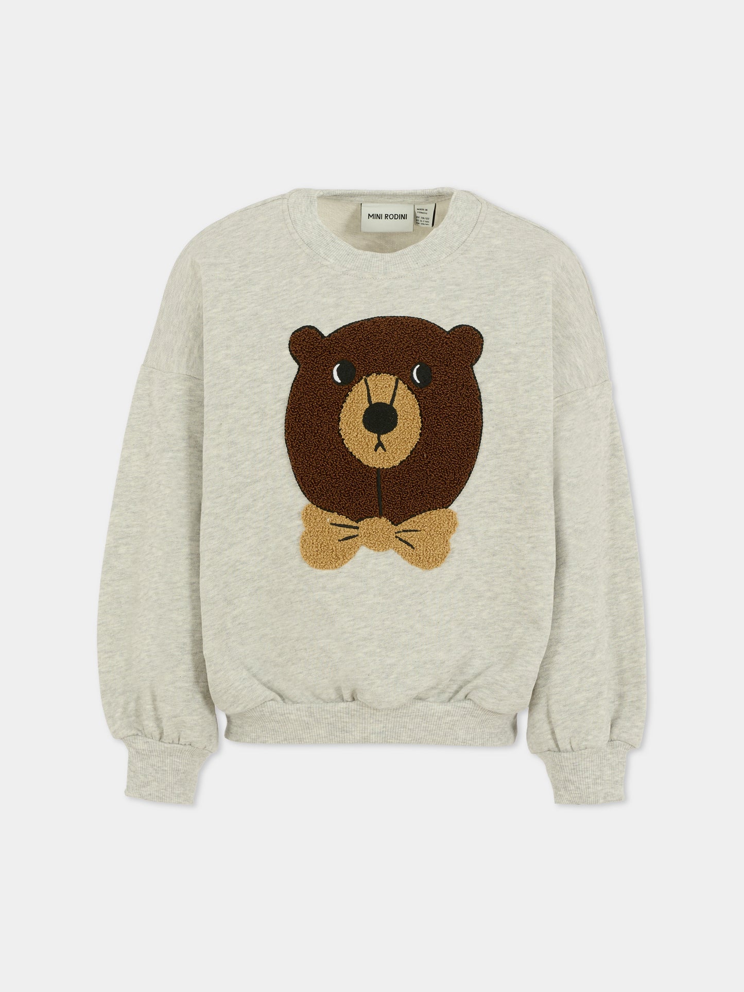 Felpa grigia per bambini con orso,Mini Rodini,2572010894