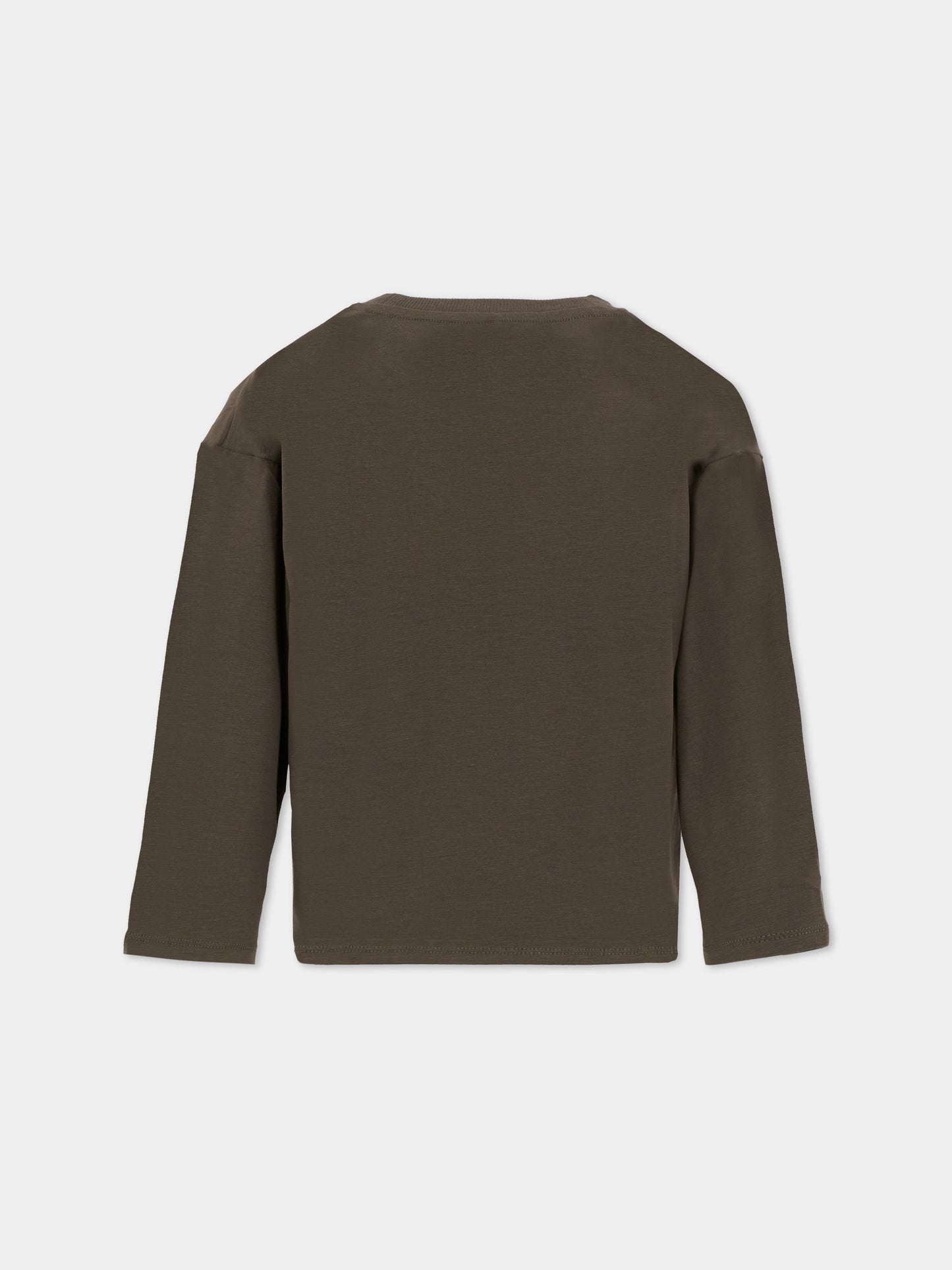 T-shirt marrone per bambini con orso,Mini Rodini,2572010697