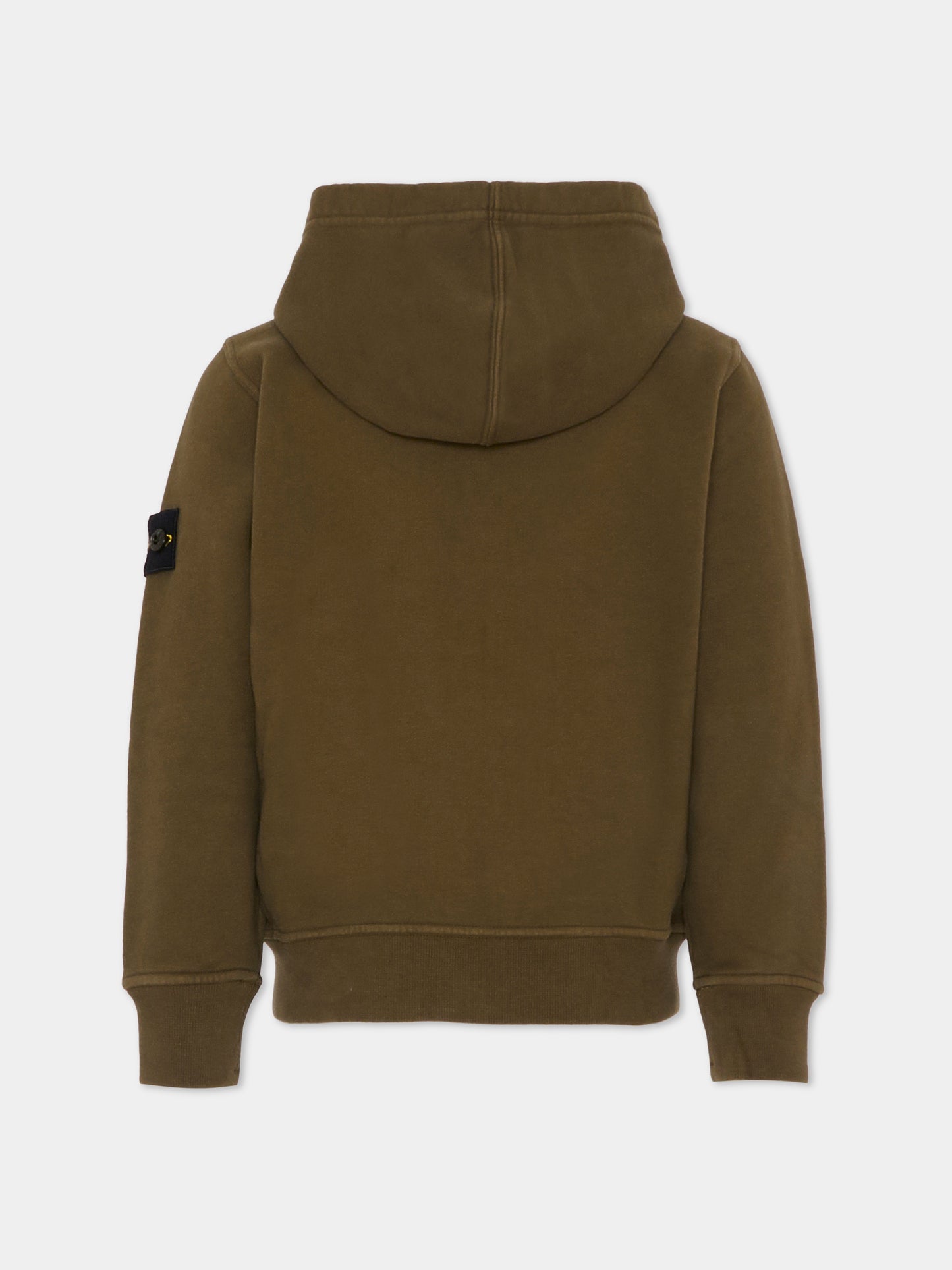 Felpa verde per bambino con bussola,Stone Island Junior,K2S16 6100003 S0A20 - V0054