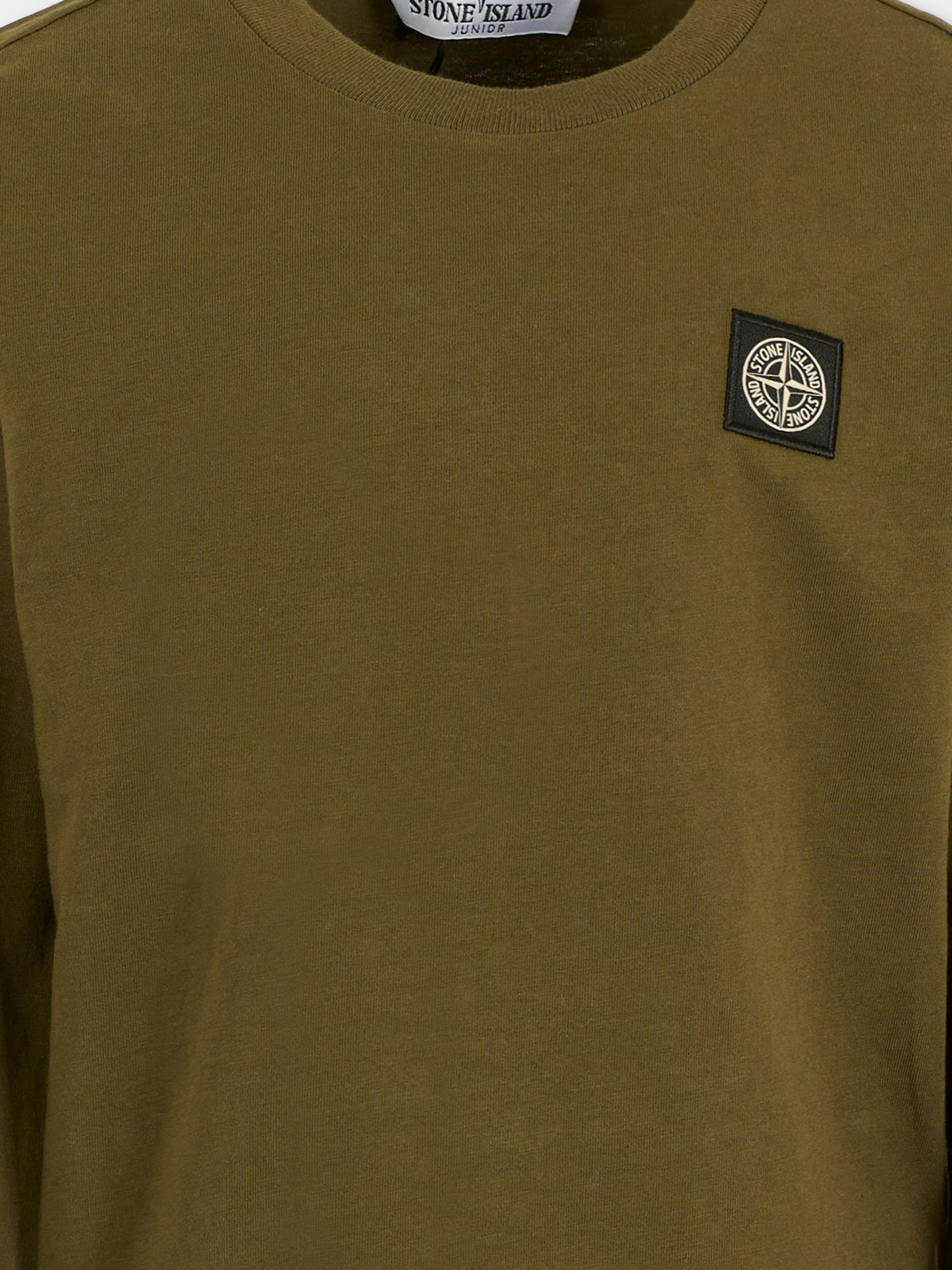 T-shirt verde per bambino con bussola,Stone Island Junior,K2S16 2100003 S0047 - V0054