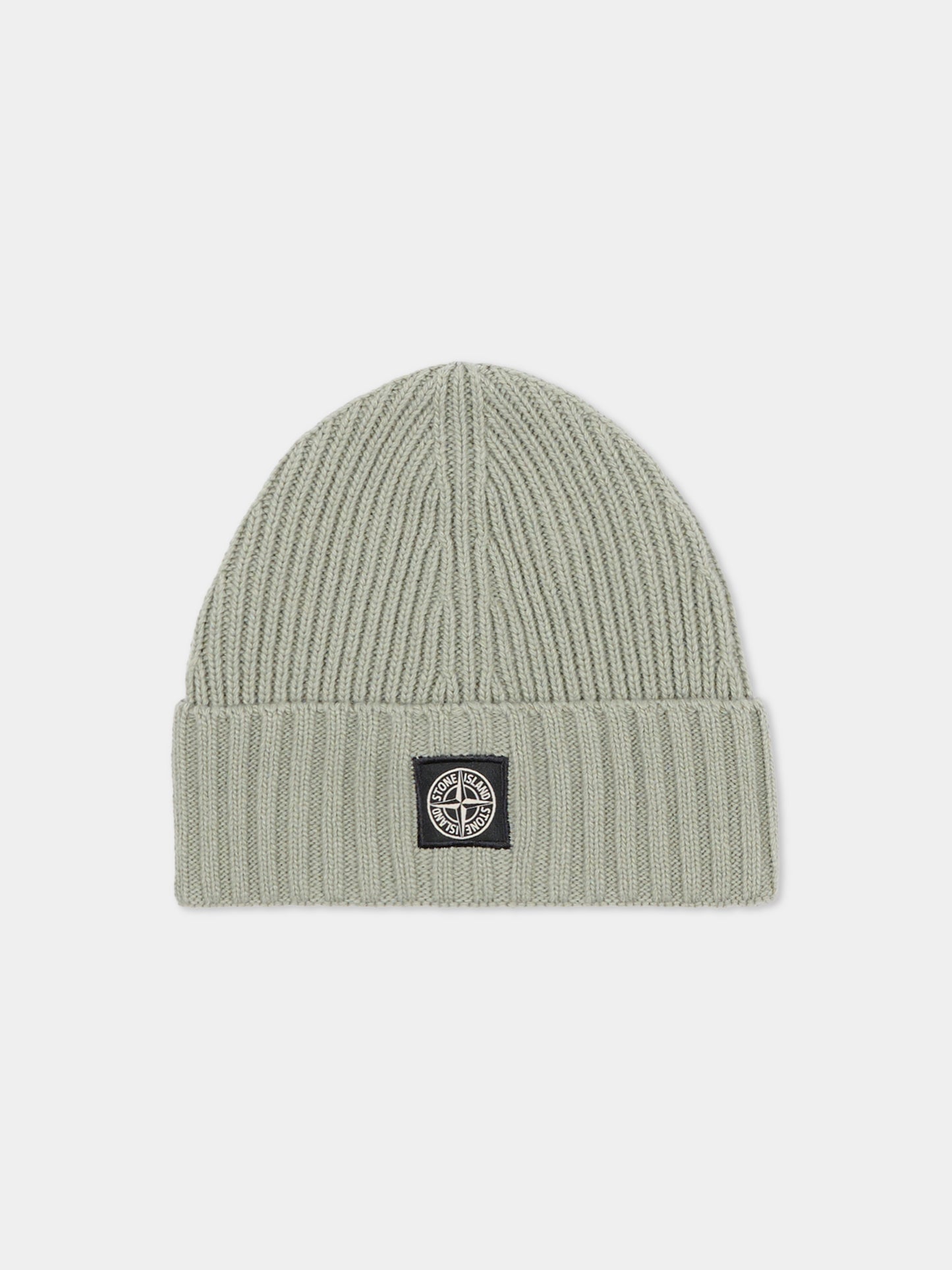 Berretto verde per bambino con bussola,Stone Island Junior,K2S16 N100003 S00M3 - V0055