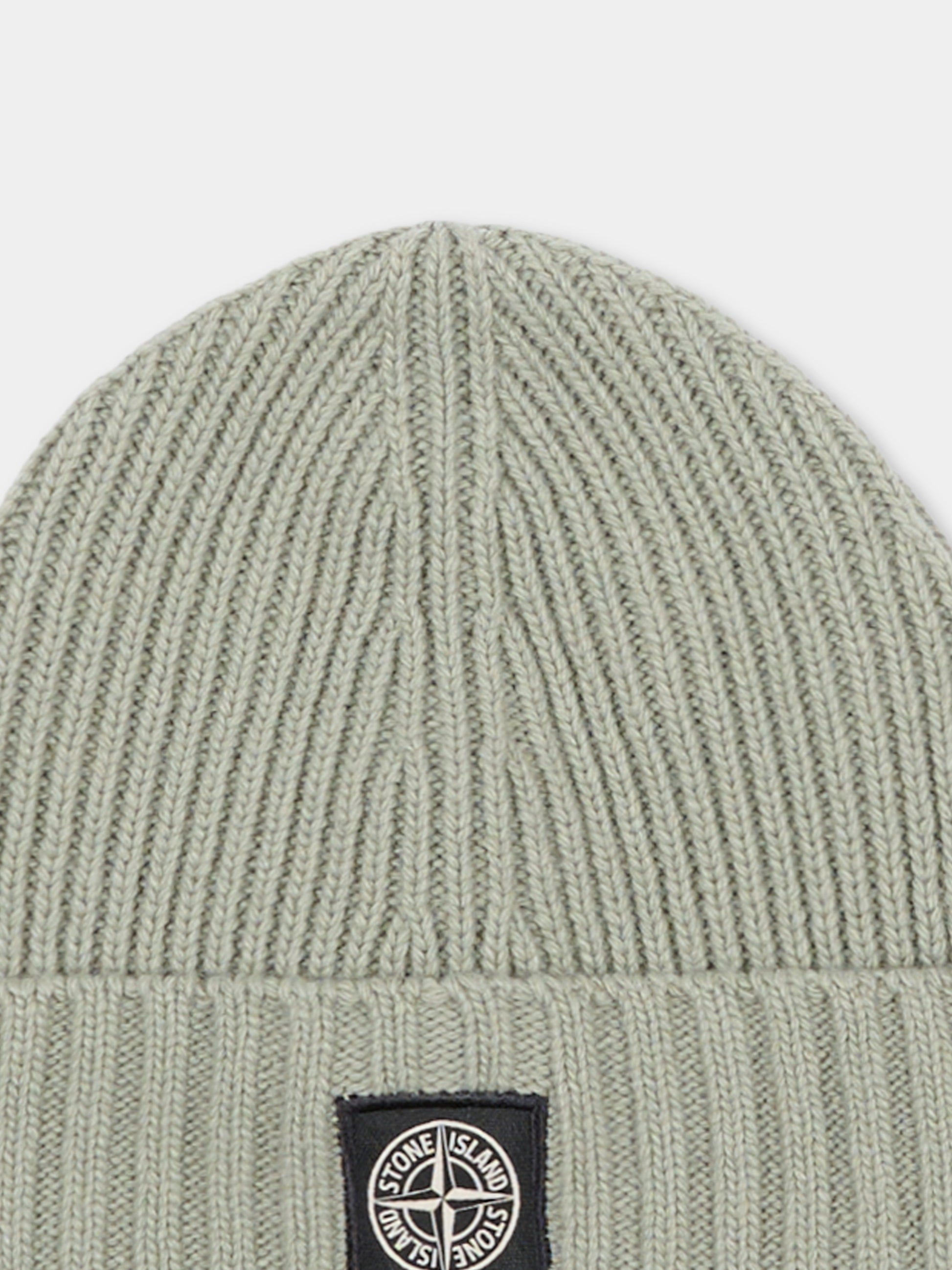 Berretto verde per bambino con bussola,Stone Island Junior,K2S16 N100003 S00M3 - V0055