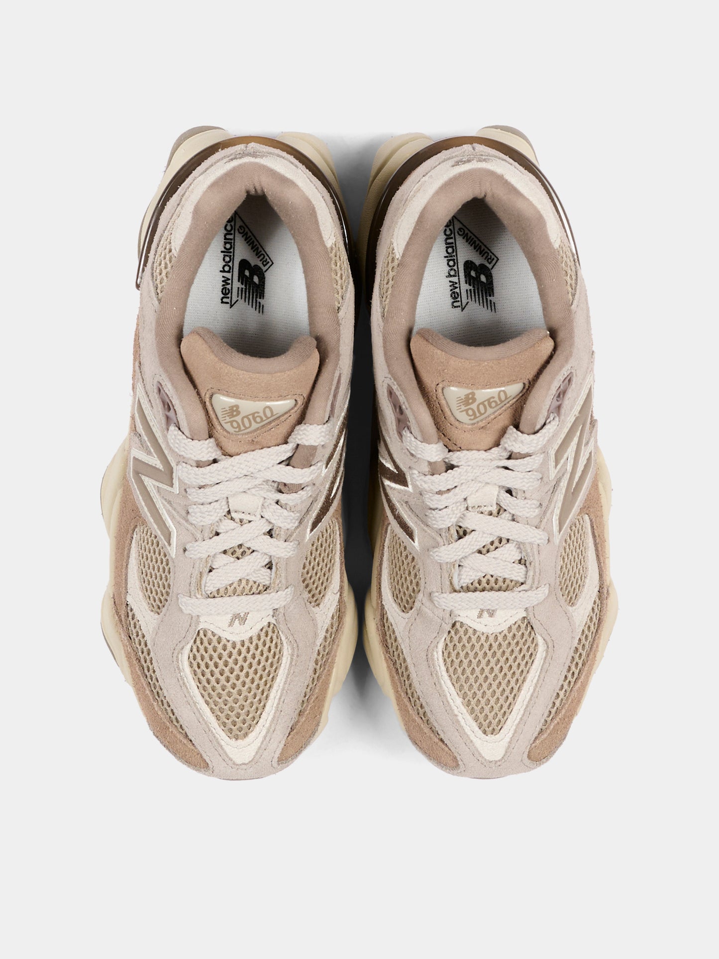 Beige 9060 sneakers for kids