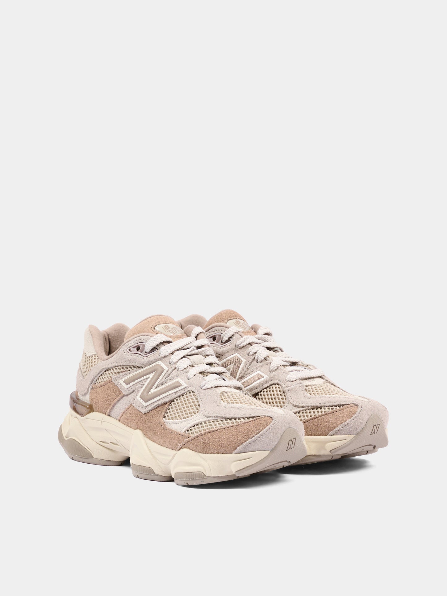 Beige 9060 sneakers for kids