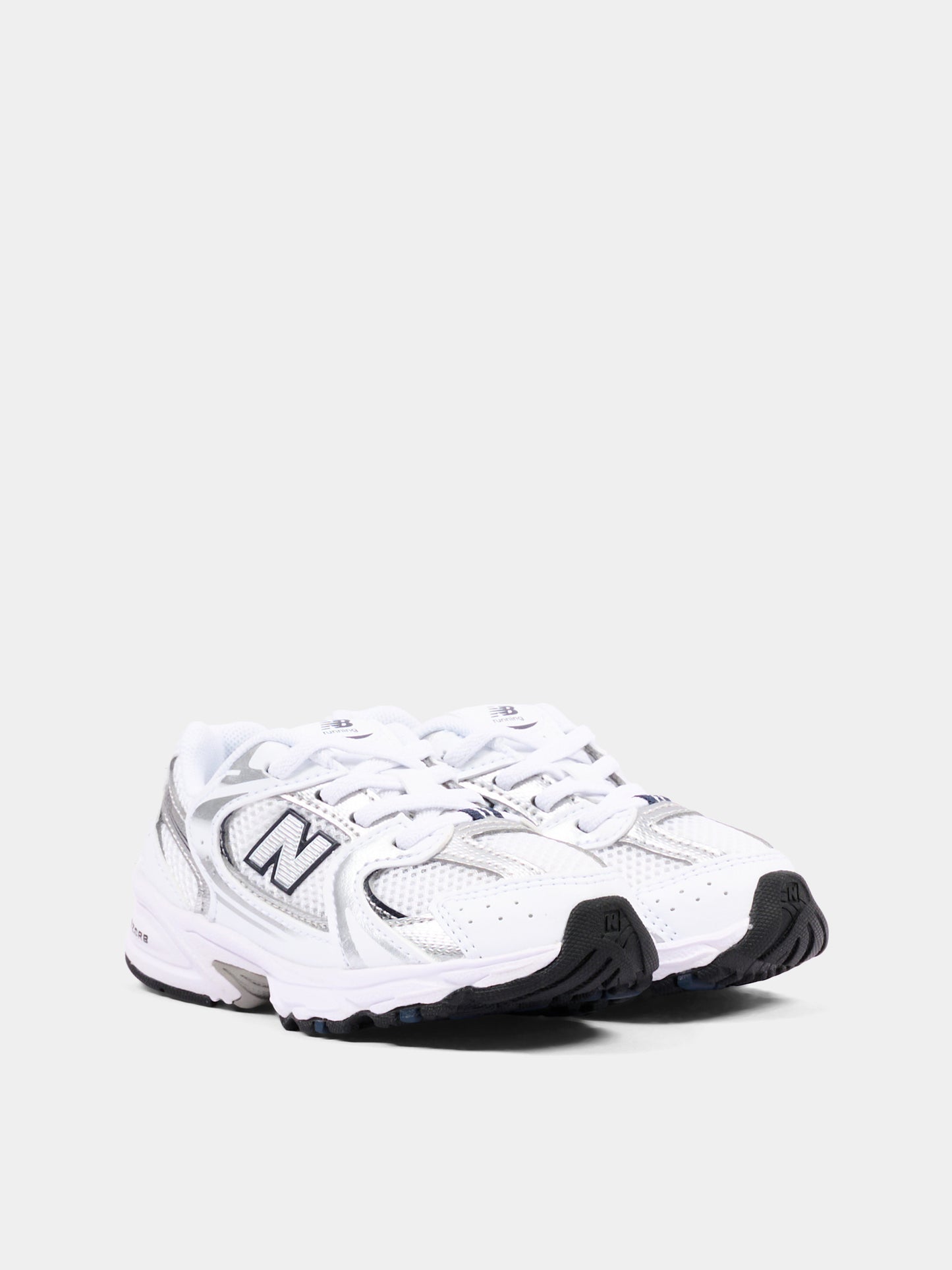 White 530 Bungee Lace sneakers for kids
