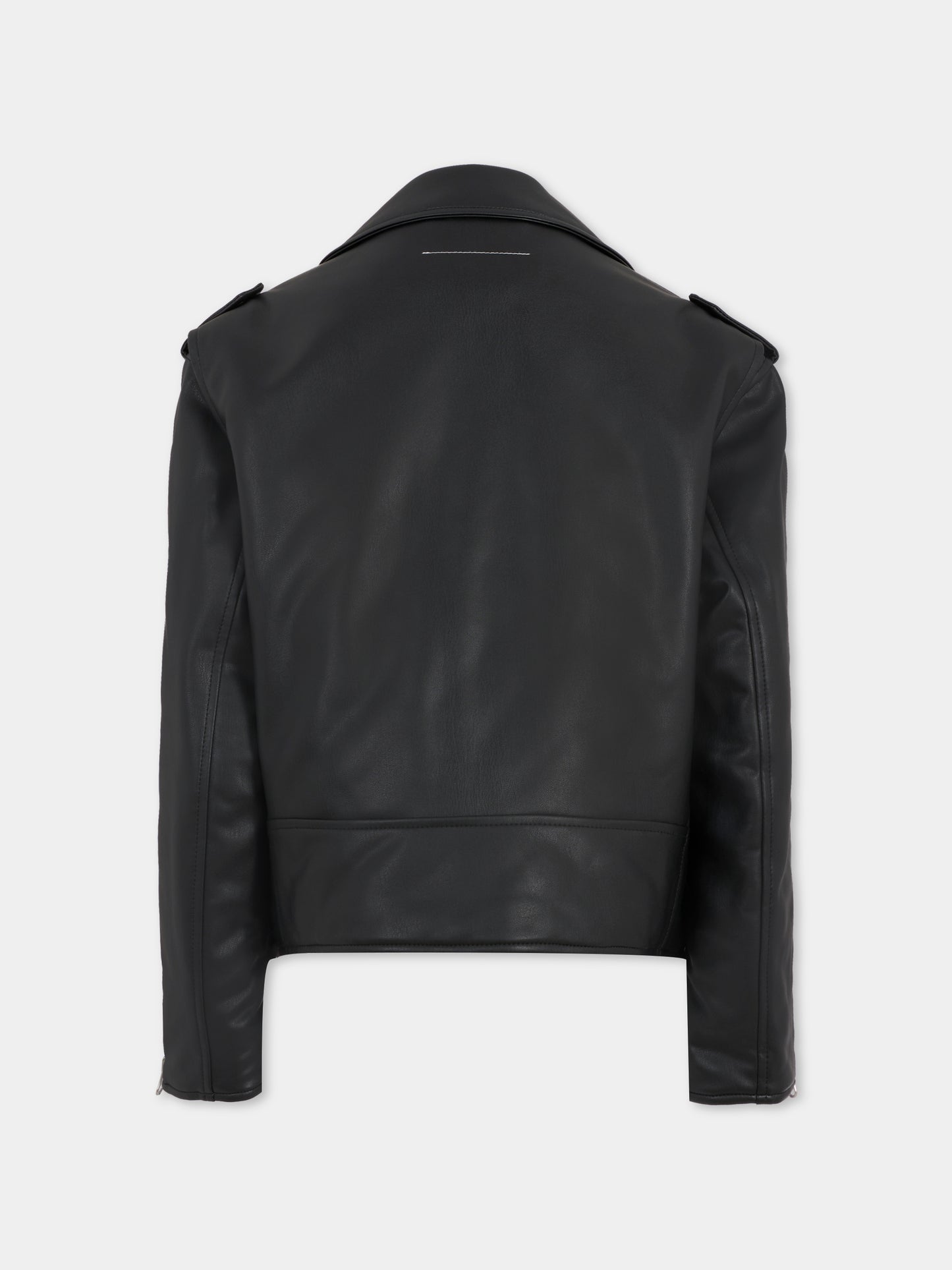 Giubbotto nero per bambini con logo,Mm6 Maison Margiela,M60835-MM01Y-M6900