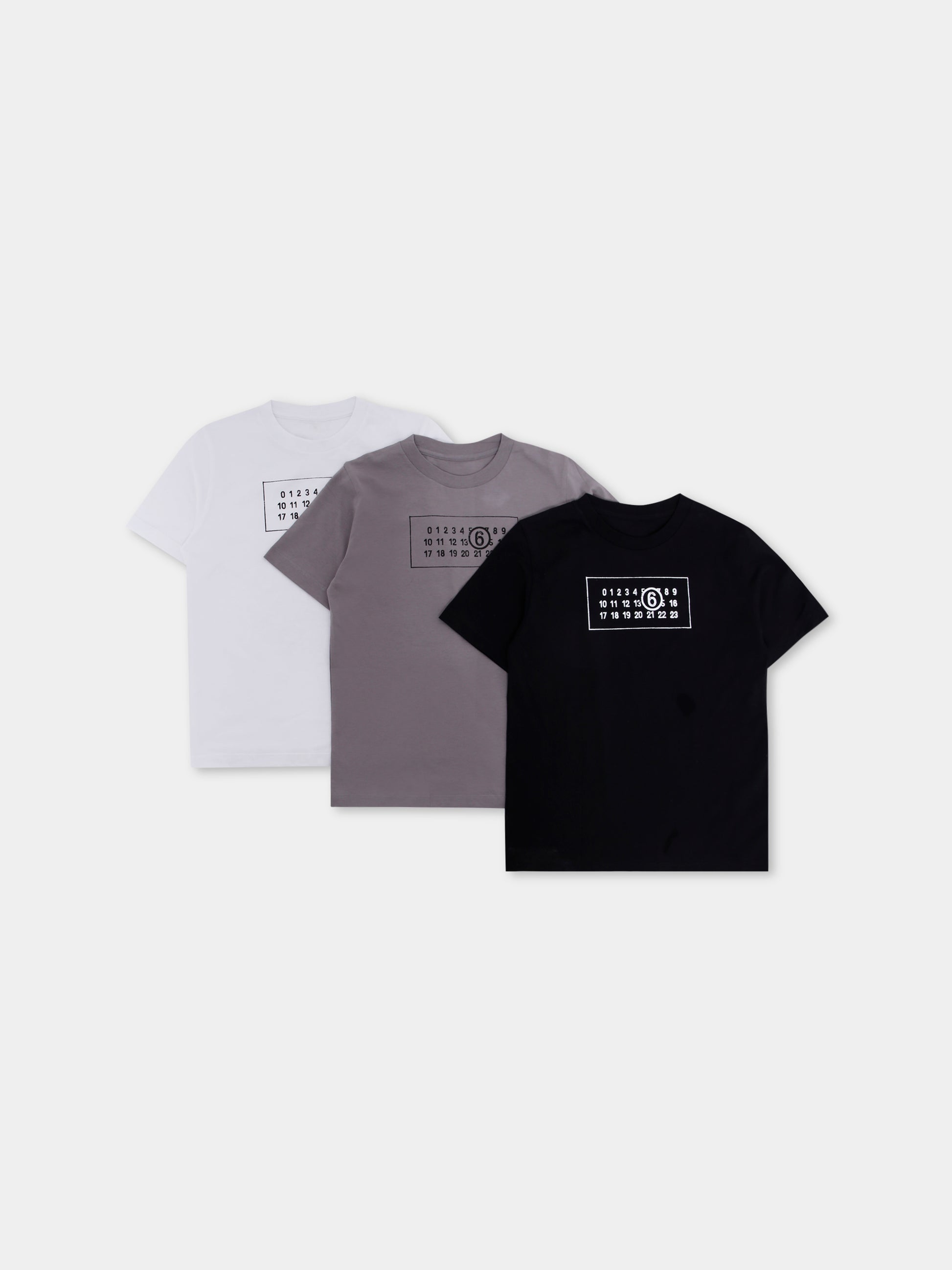 Set t-shirt multicolor per bambini con logo,Mm6 Maison Margiela,M60909-MM04I-M6C41