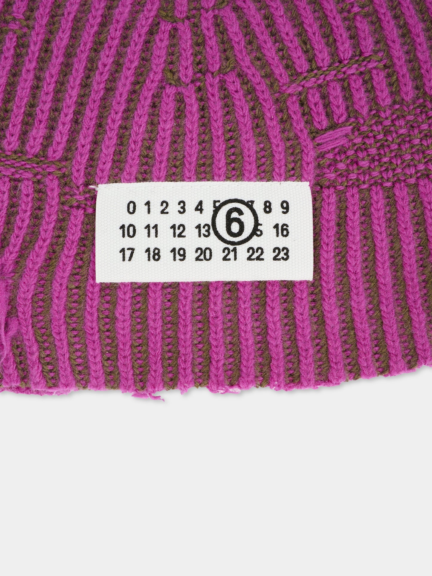 Berretto viola per bambina con logo,Mm6 Maison Margiela,M60913-MM06K-M6C40