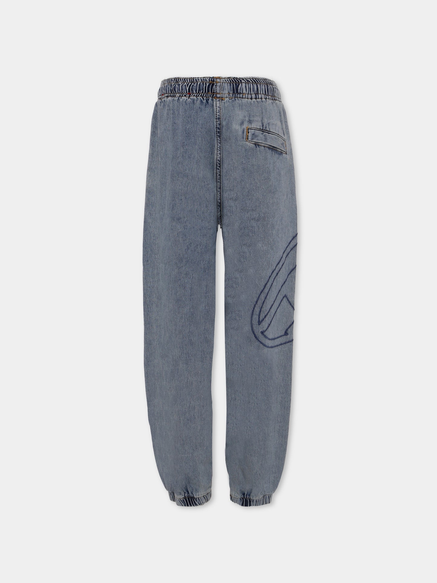 Jeans denim per bambino con logo ricamato,Diesel,J02353-KXBPS-K01