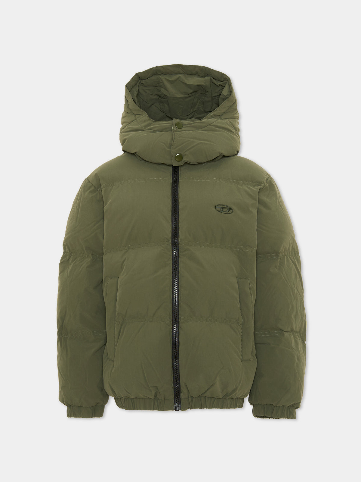 Piumino verde per bambini con logo,Diesel,J02422-KXBQ0-K513