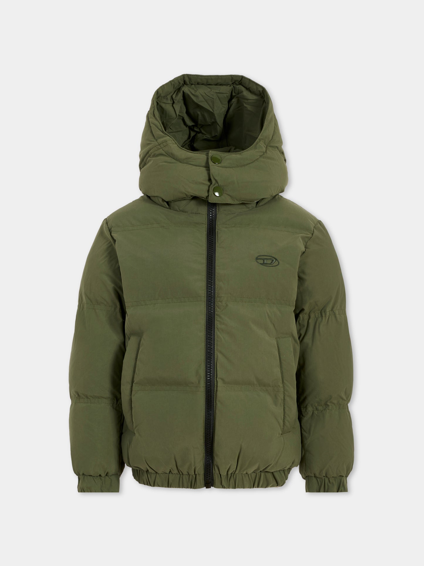 Piumino verde per bambini con logo,Diesel,J02422-KXBQ0-K513