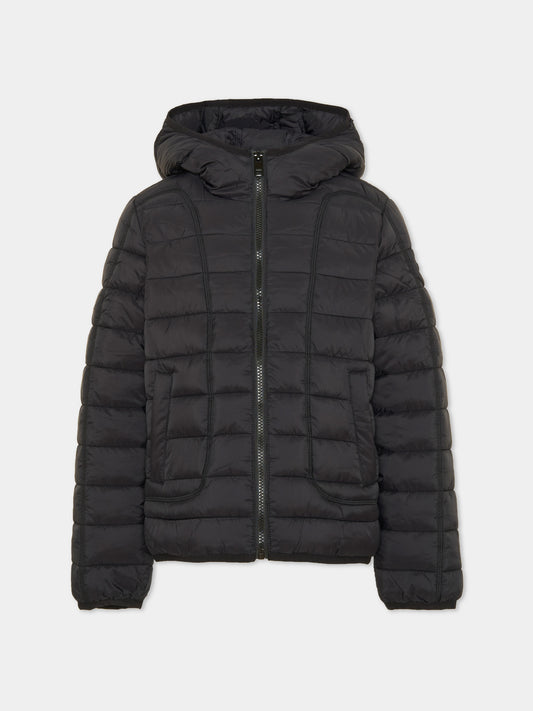 Piumino nero per bambino con logo,Diesel,J02425-KXBRD-K900