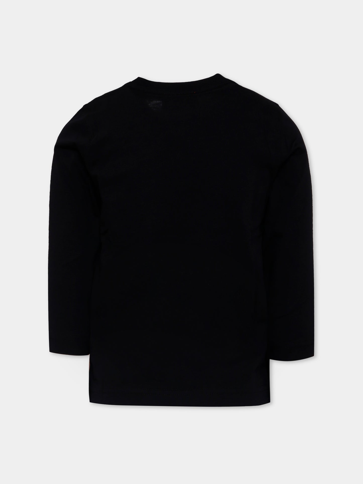 T-shirt nera per bambino con logo,Diesel,J02474-00YI9-K900