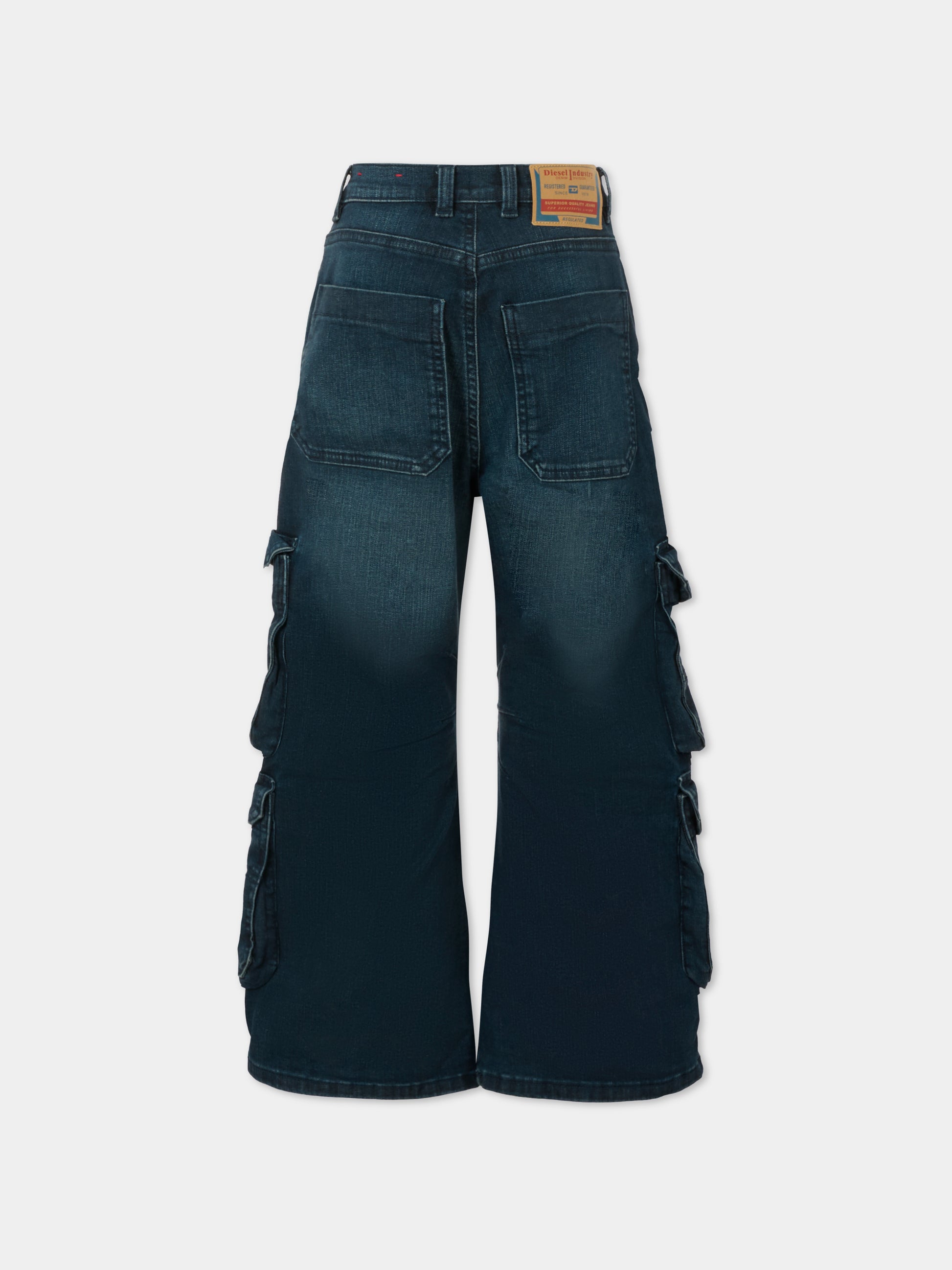 Jeans denim per bambina con logo,Diesel,J02514-KXBQL-K01