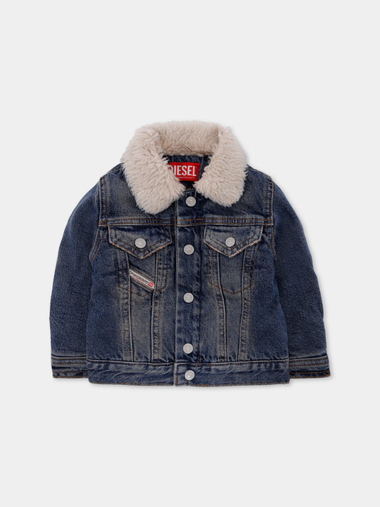 Giubbotto di jeans denim per neonato con logo,Diesel,K00559-KXBQC-K01