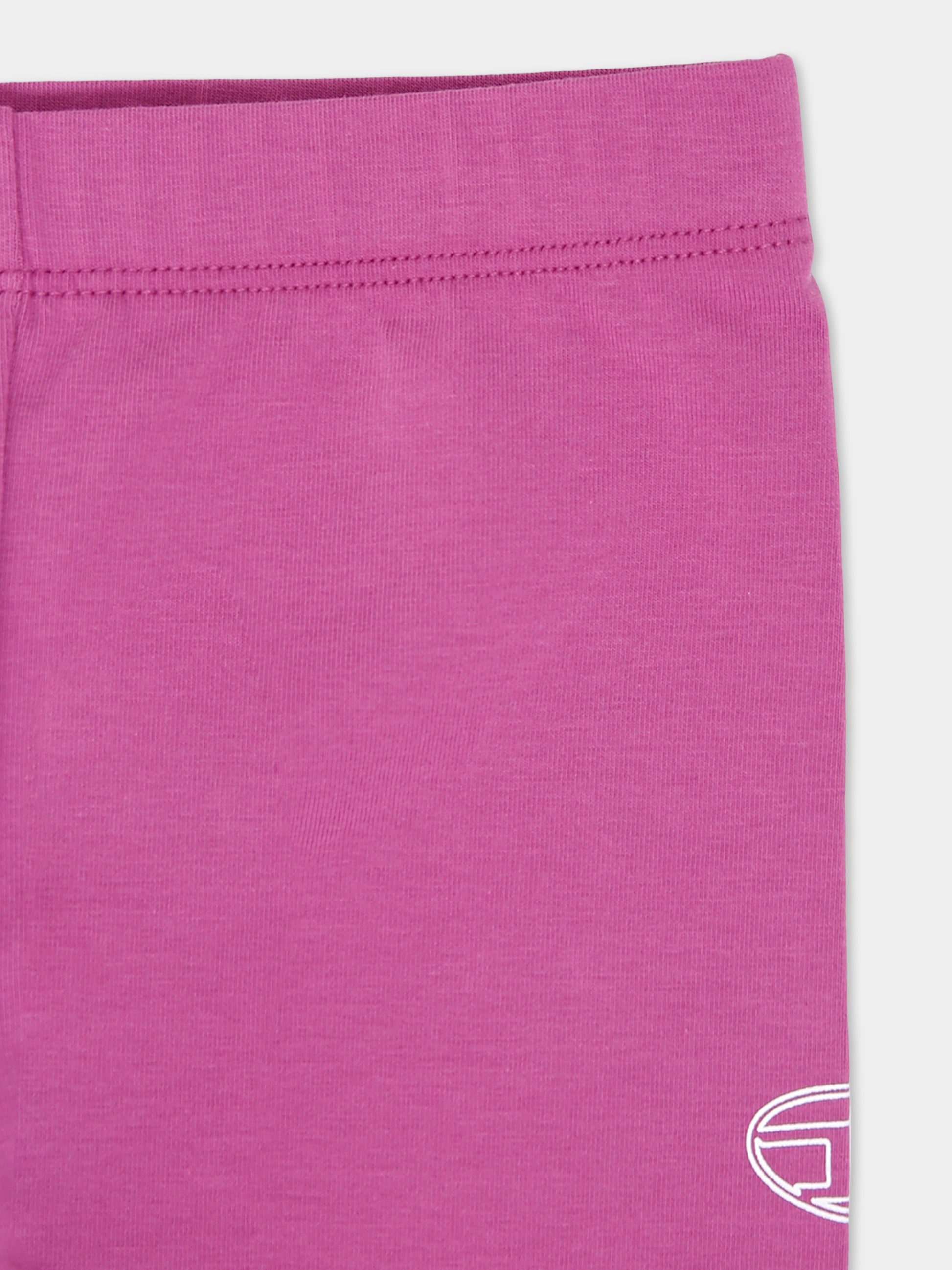 Leggings viola per neonata con logo,Diesel,K00667-0AFAA-K624