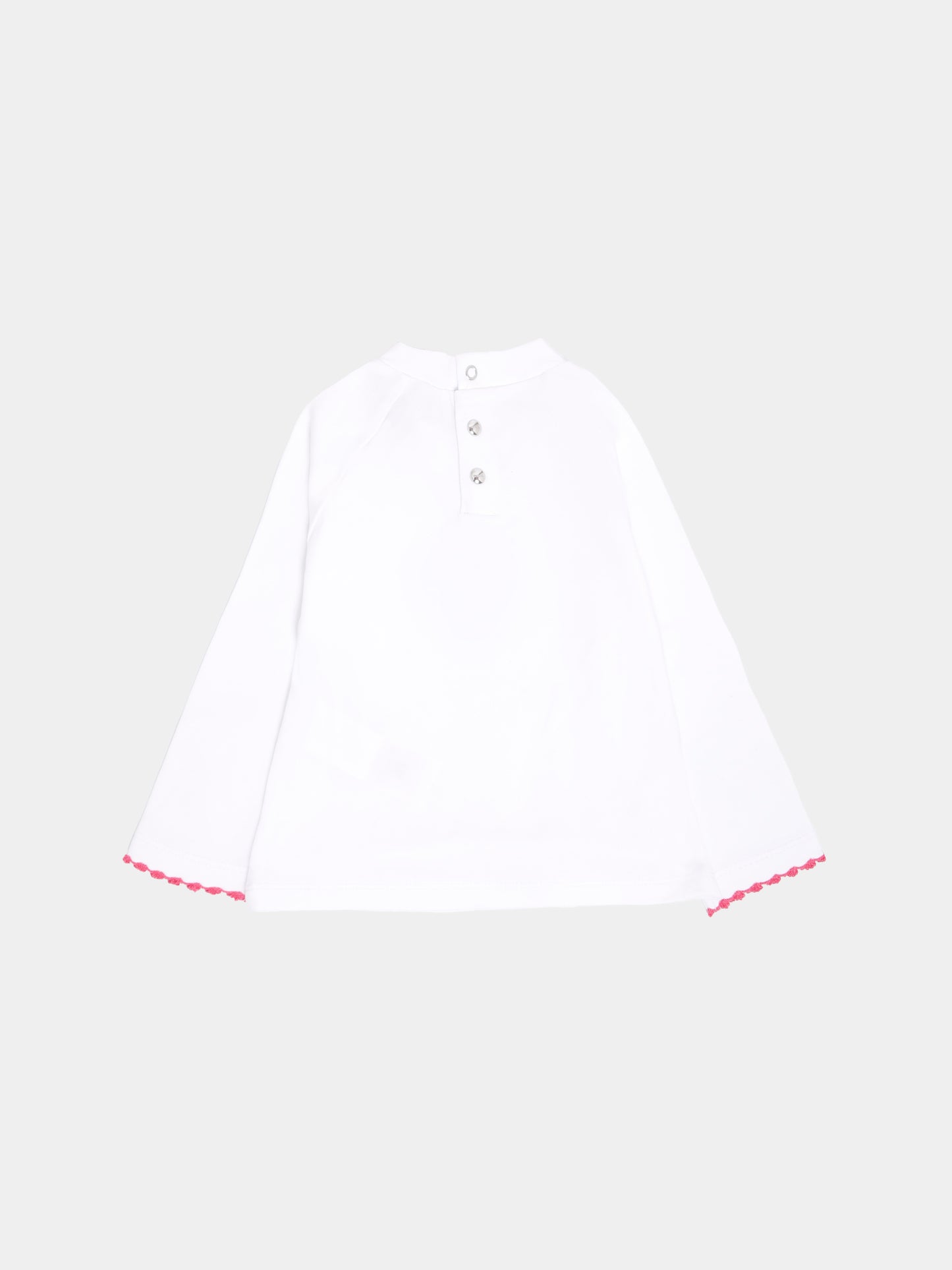 T-shirt bianca per neonata con logo,Diesel,K00675-0AFAA-K100