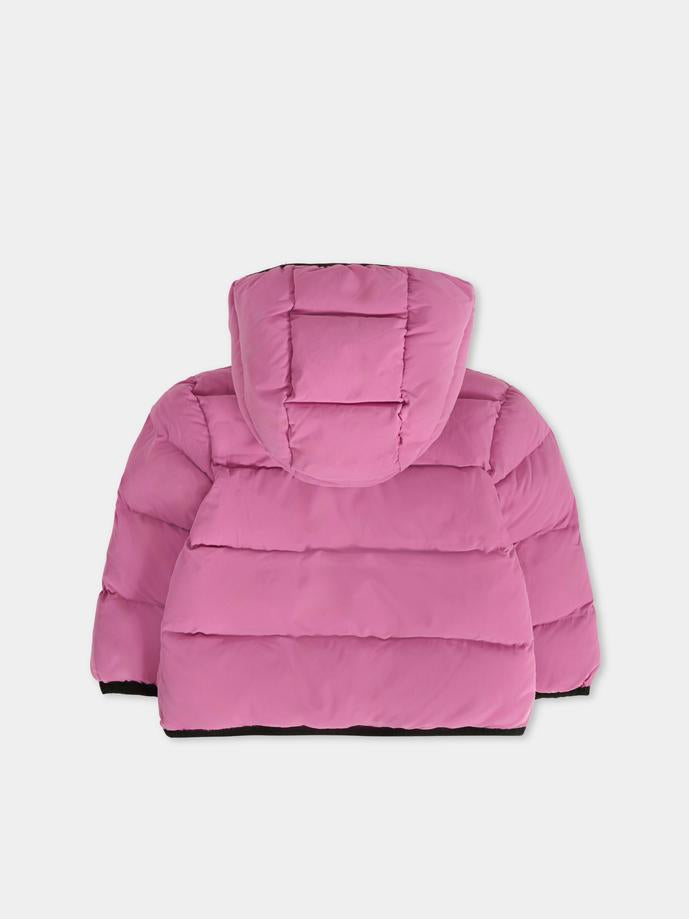 Piumino viola per neonata con logo,Diesel,K00681-KXBRE-K624