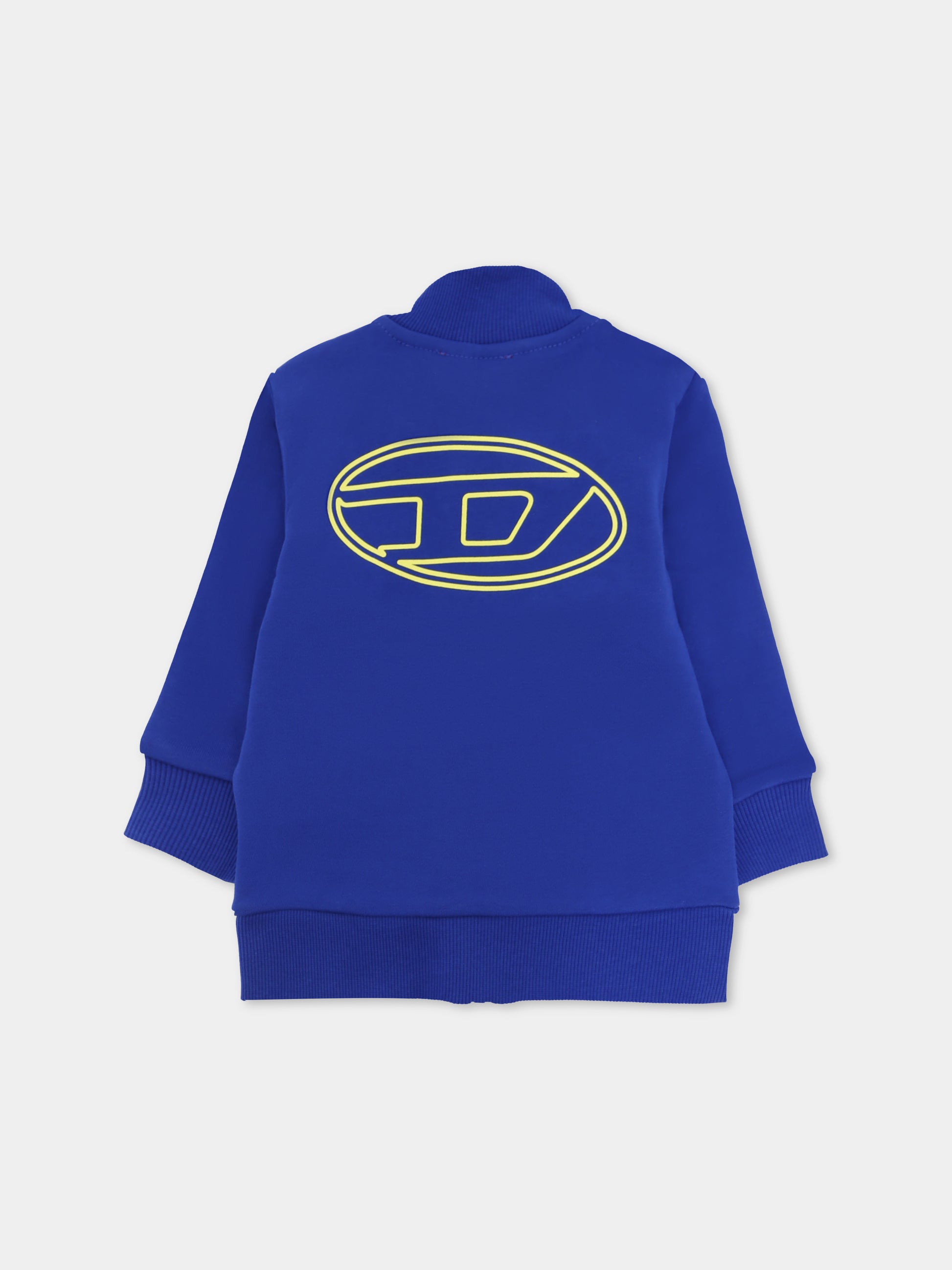 Felpa blu per neonato con logo,Diesel,K00697-KYAVF-K89G