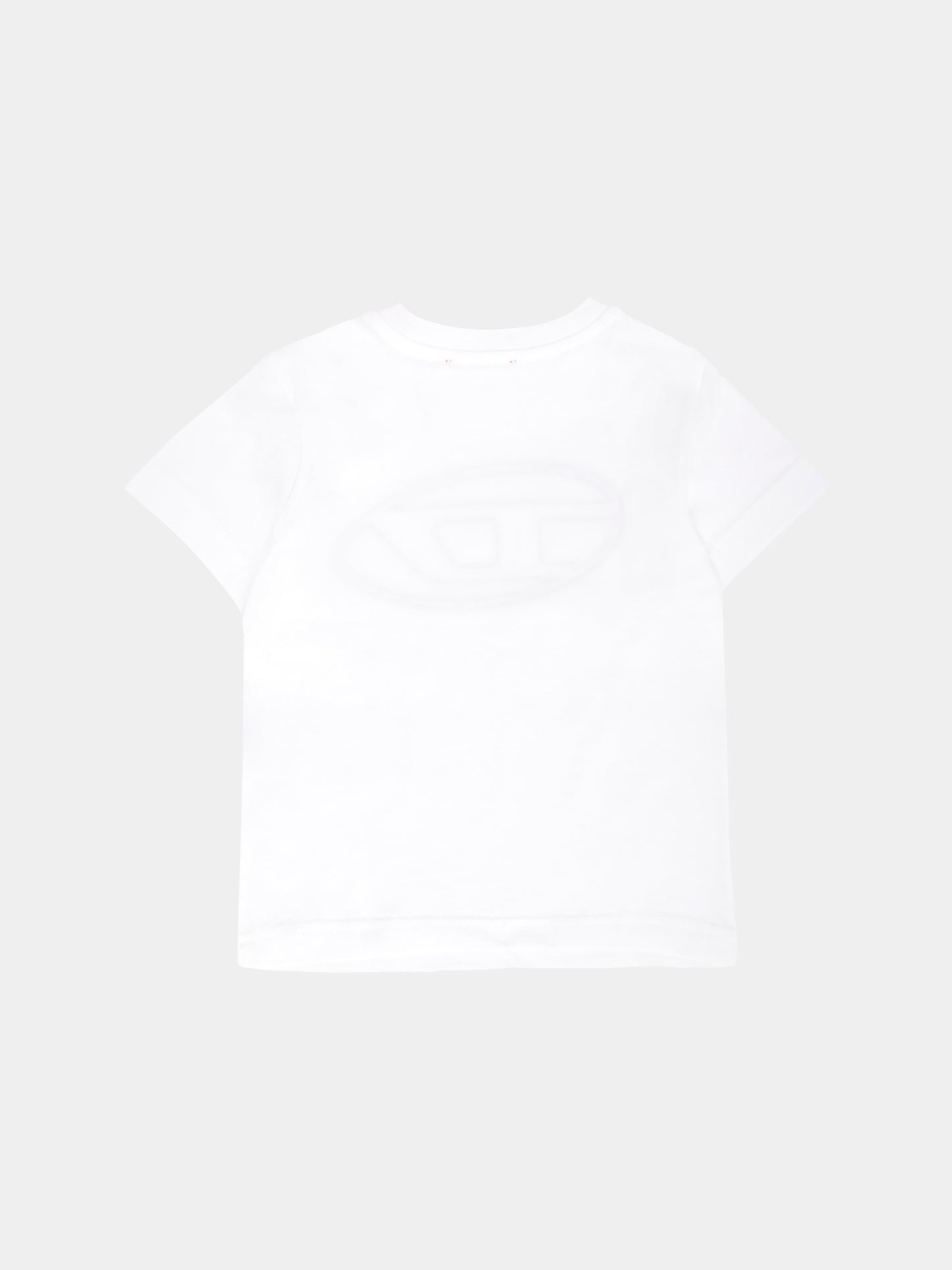 T-shirt bianca per neonata con logo,Diesel,K00708-00YI9-K1413