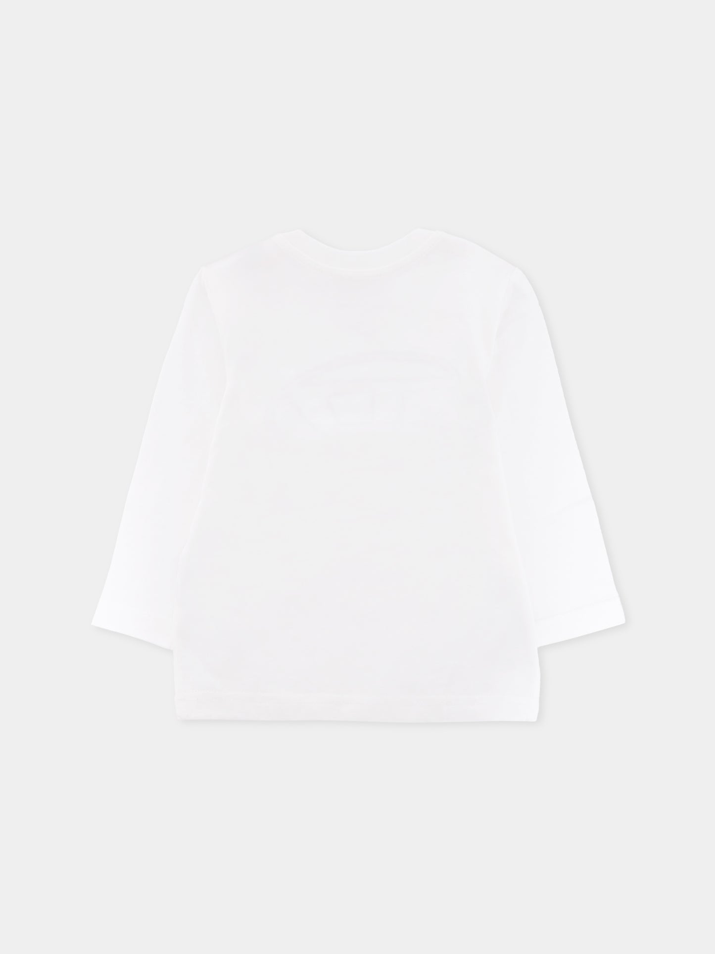 T-shirt bianca per neonata con logo,Diesel,K00712-00YI9-K1413