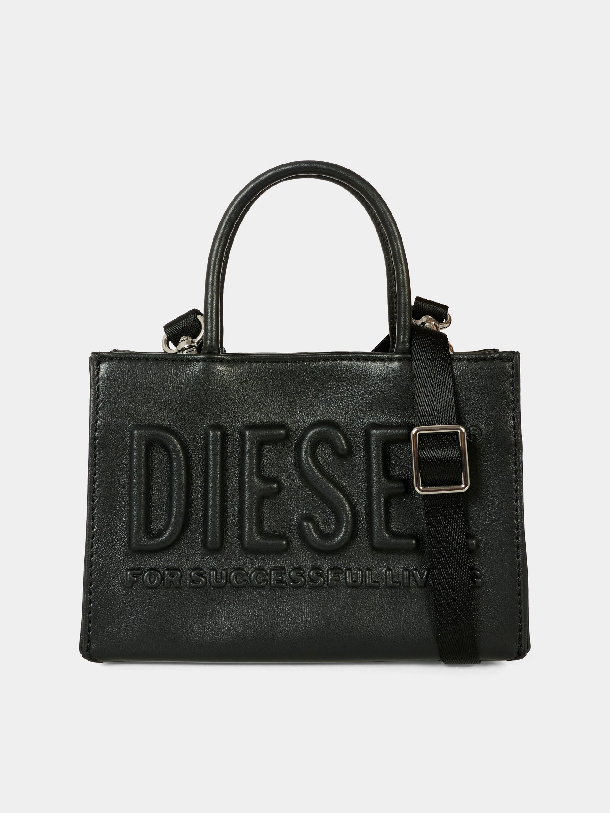 Borsa nera DSL 3D Mini per bambina con logo,Diesel,J02529-P8073-T8013