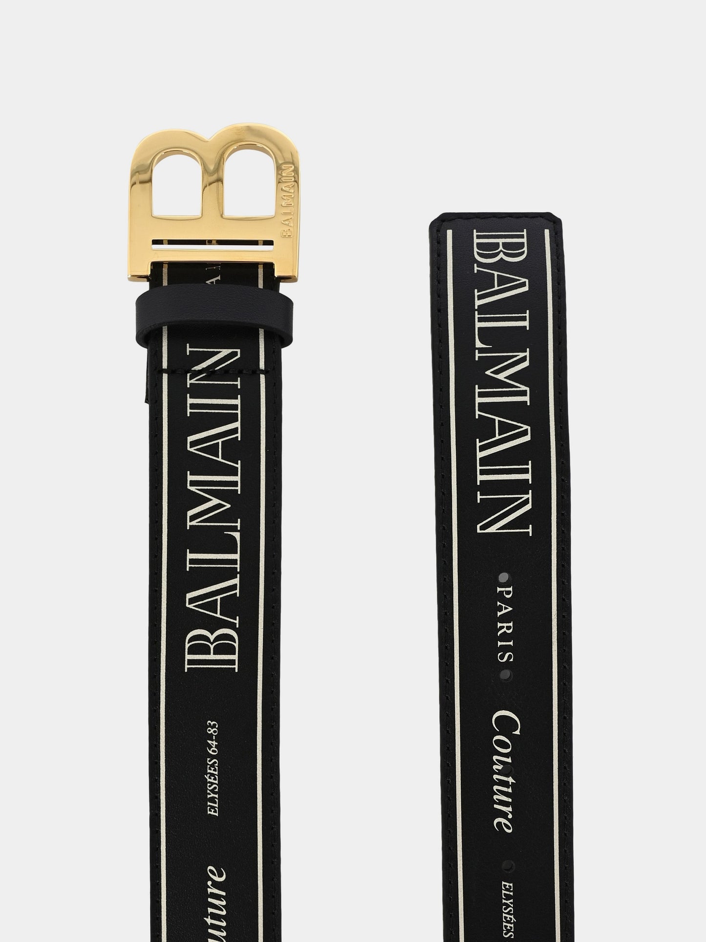 Cintura nera per bambini con logo all over,Balmain Kids,BX0B01-Z0847 930AV