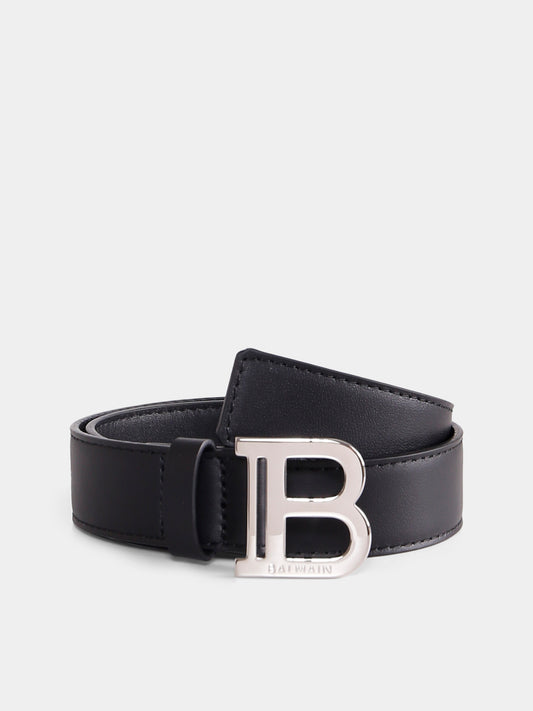 Cintura nera per bambini con logo,Balmain Kids,BX0P21-Z1371 930AG