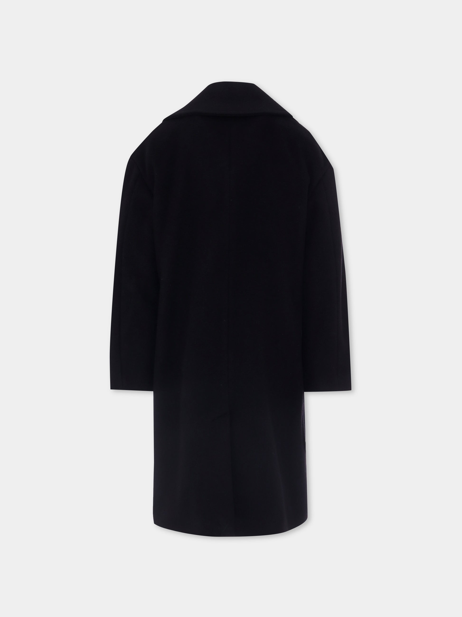 Cappotto nero per bambina,Balmain Kids,BX2P40-E0086 930OR