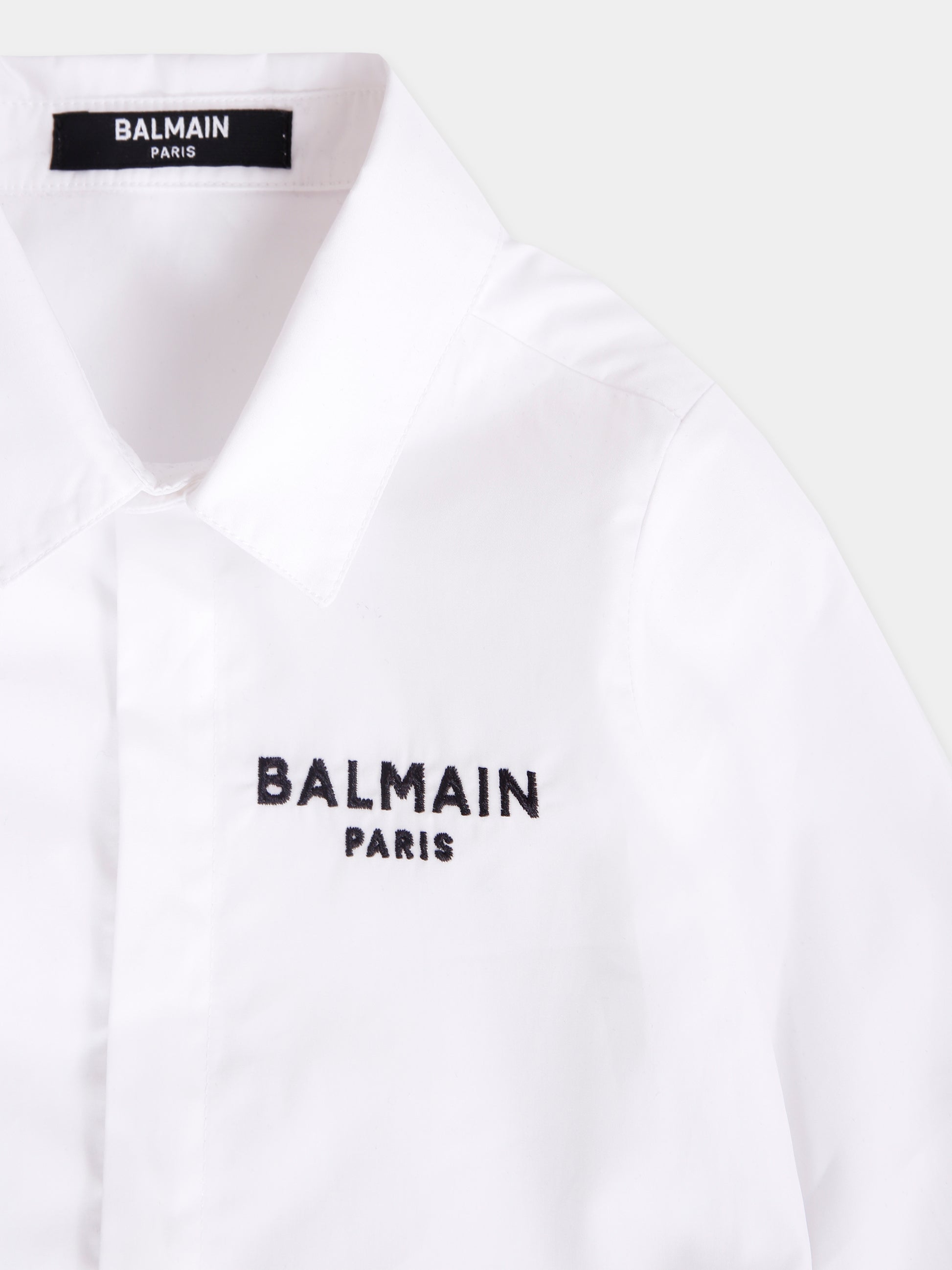 Camicia bianca per neonato con logo,Balmain Kids,BX5500-P0536 100NE