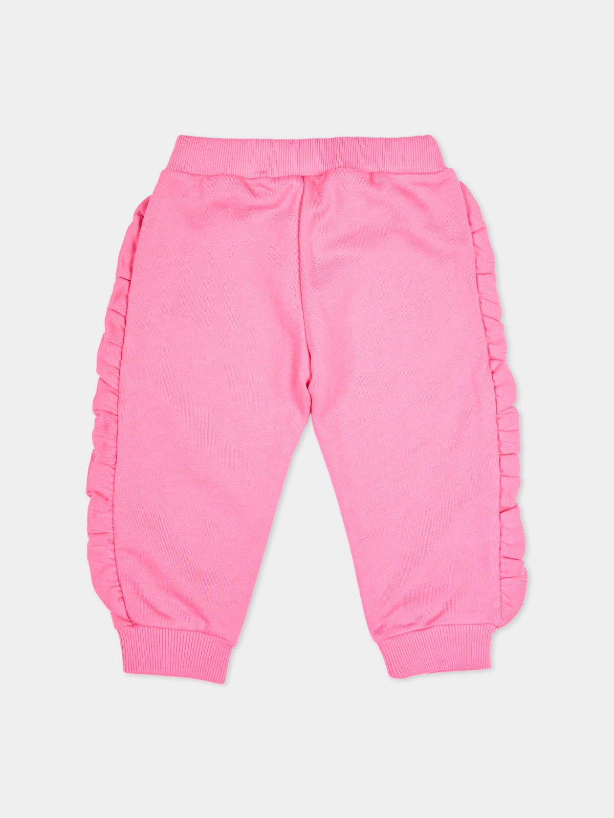 Pantaloni rosa per neonata con logo,Balmain Kids,BX6040-Z3183 51PRS