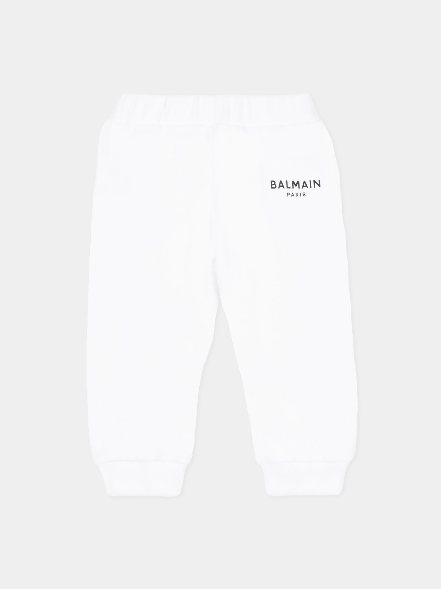 Pantaloni bianchi per neonati con logo,Balmain Kids,BX6500-Z3183 100NE