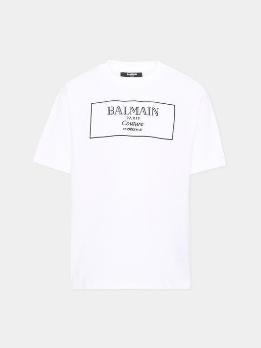White T-Shirt for Kids with logo
