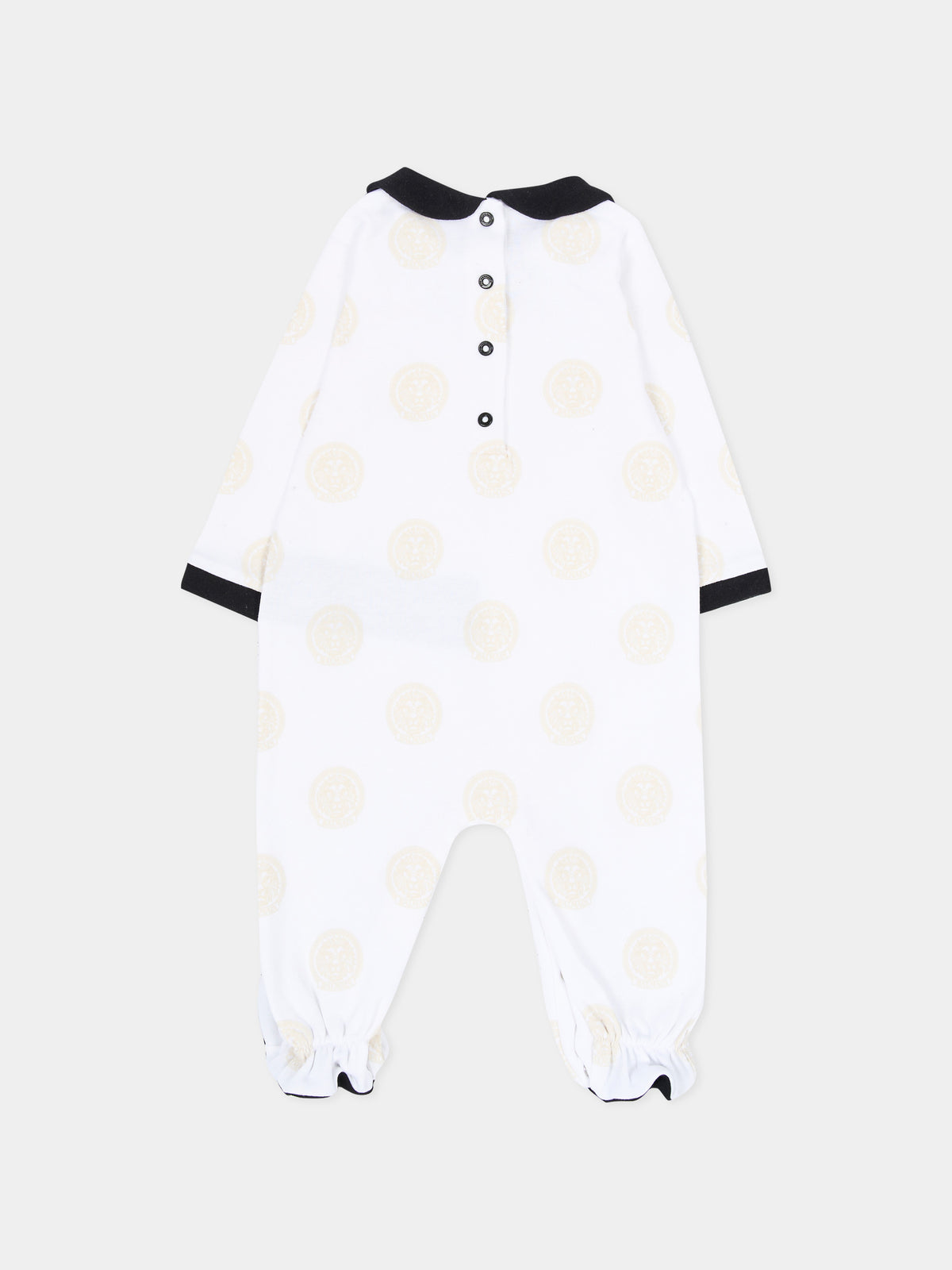 Set tutina bianco per neonati con logo e leone,Balmain Kids,BXB60A-Z3383 100NE