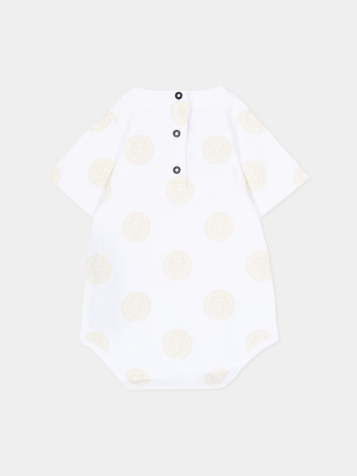 Set tutina bianco per neonati con logo e leone,Balmain Kids,BXB60A-Z3383 100NE