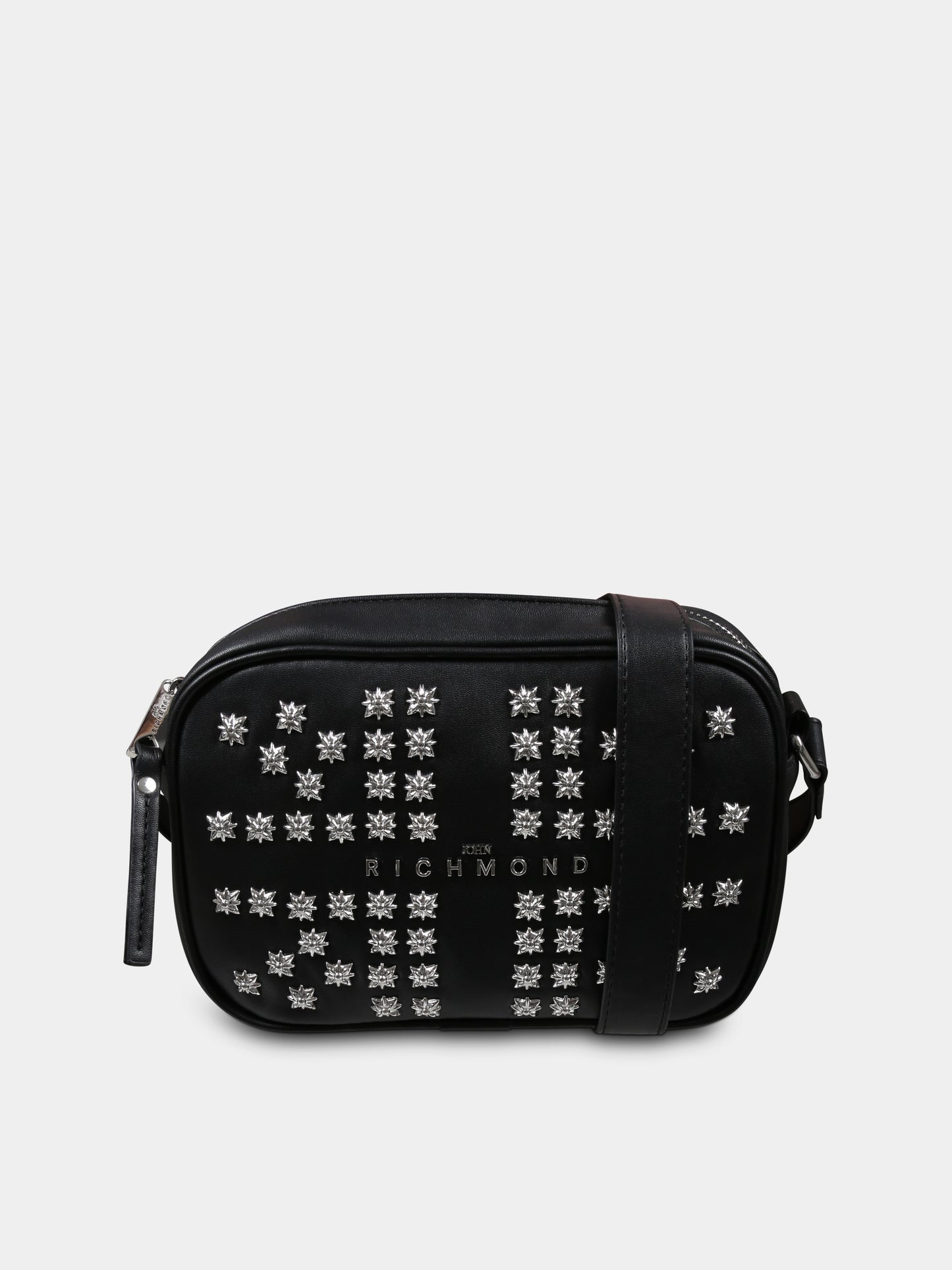 Borsa nera per bambina con logo,Richmond,RGA24131BO BLACK/O-WH