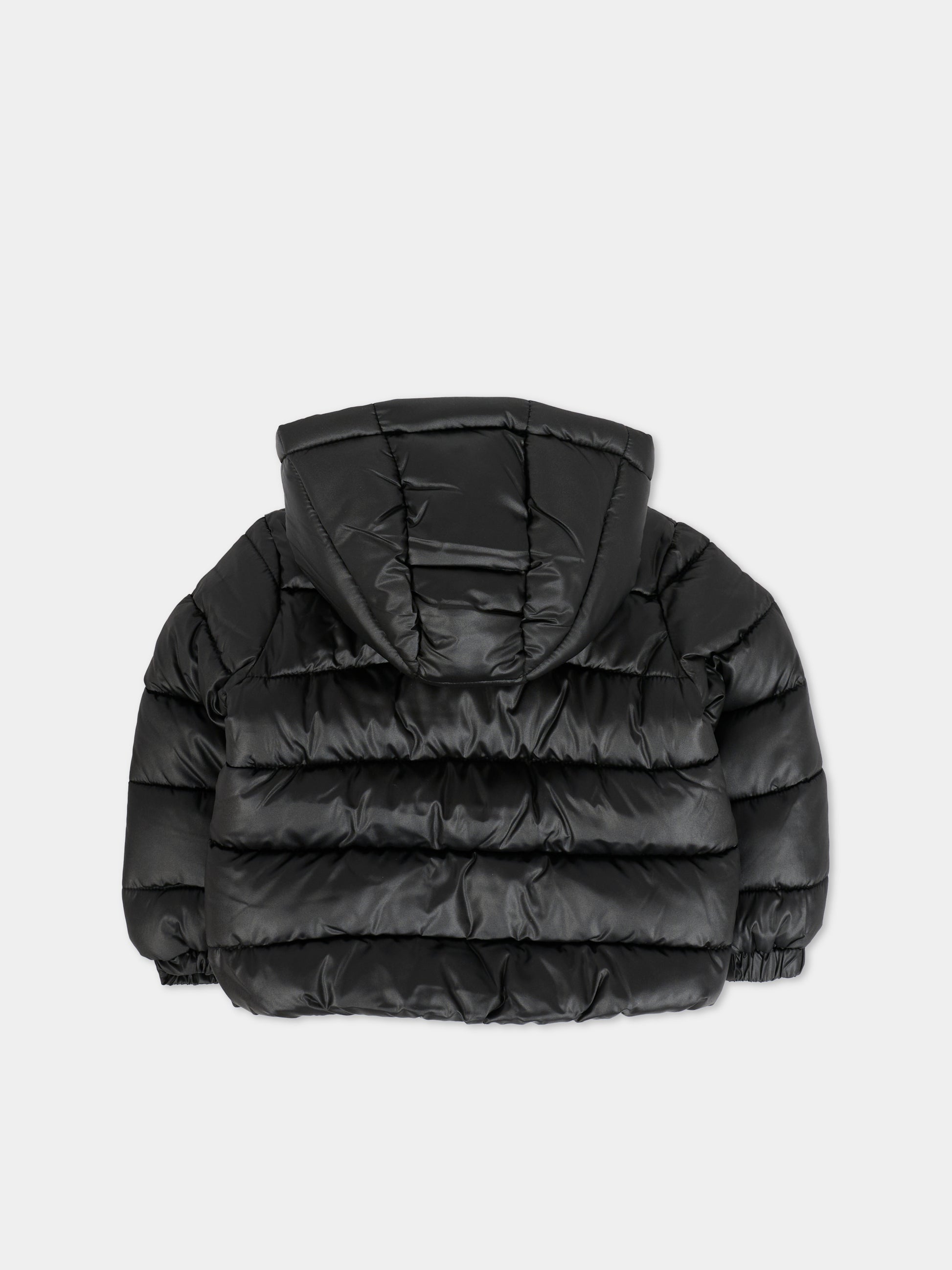 Piumino nero per neonati con logo,Nike,66N074 023