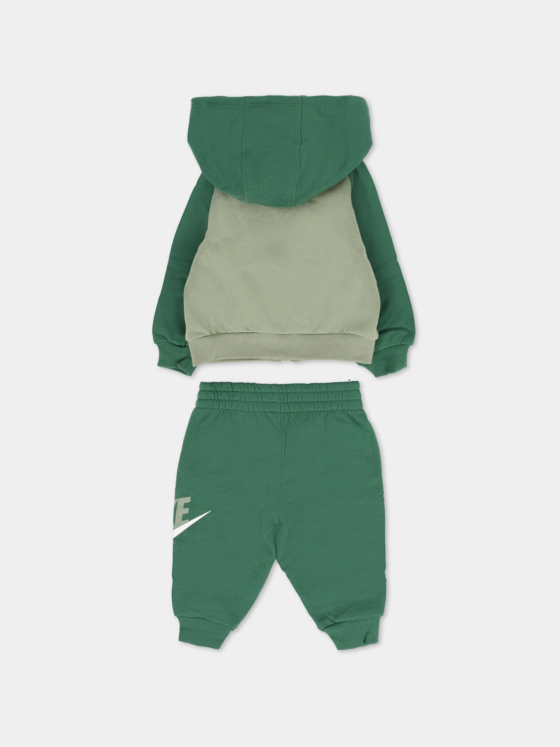 Completo verde per neonato con logo,Nike,56N341 F1J