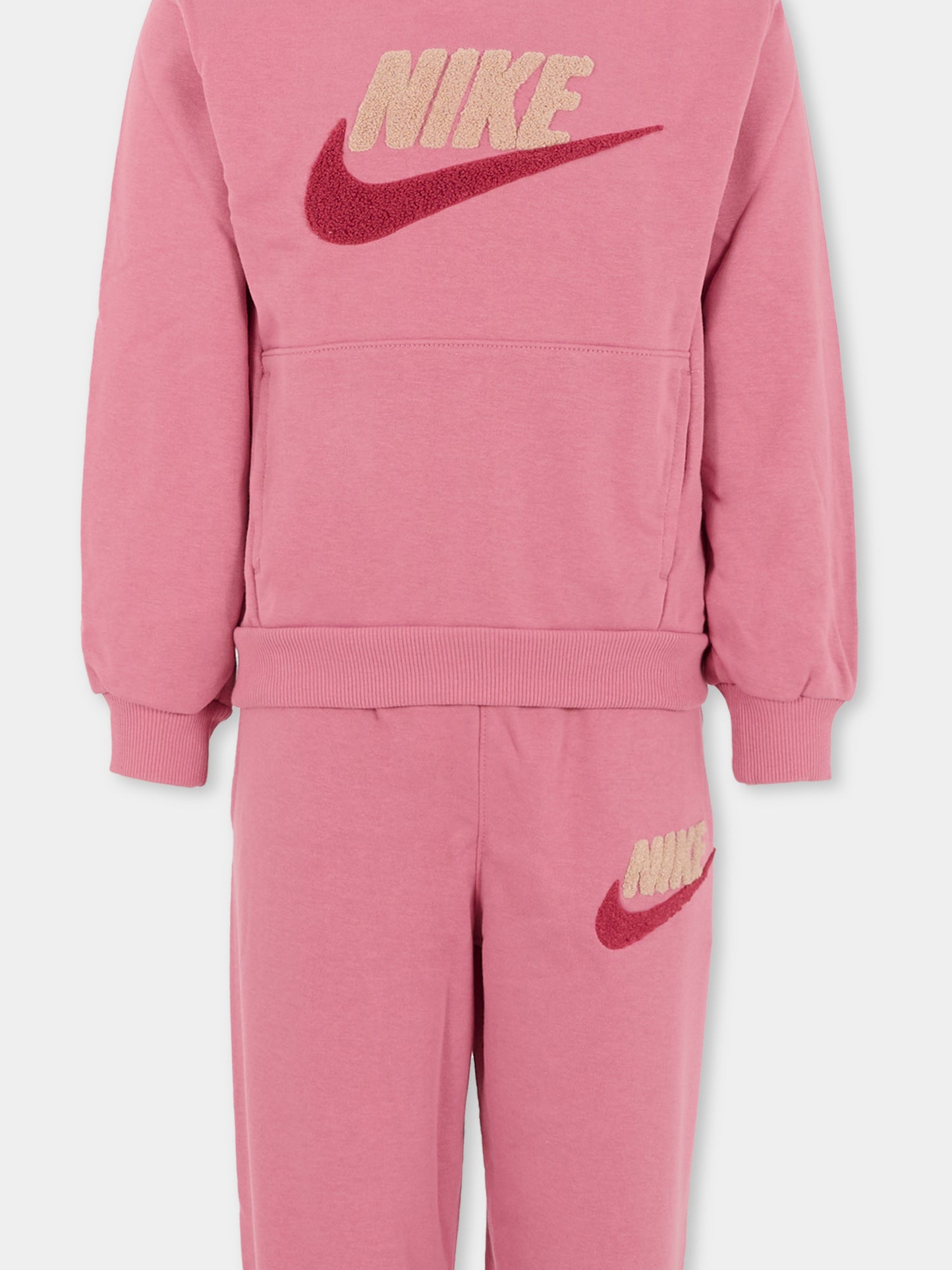 Completo rosa per bambina con logo,Nike,36N385 ACG