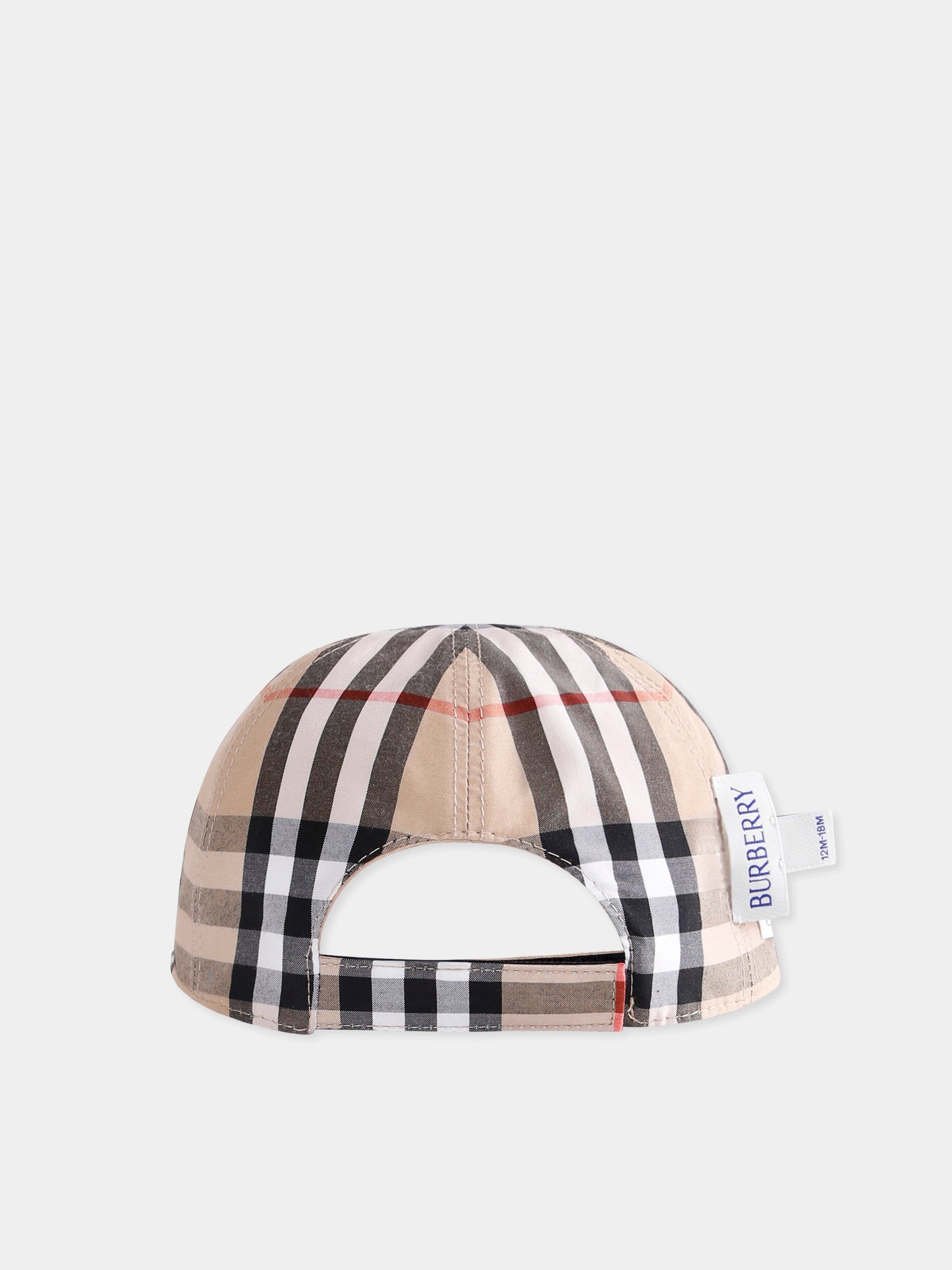 Cappello reversibile beige per neonati con check vintage,Burberry Kids,8089430 B9368