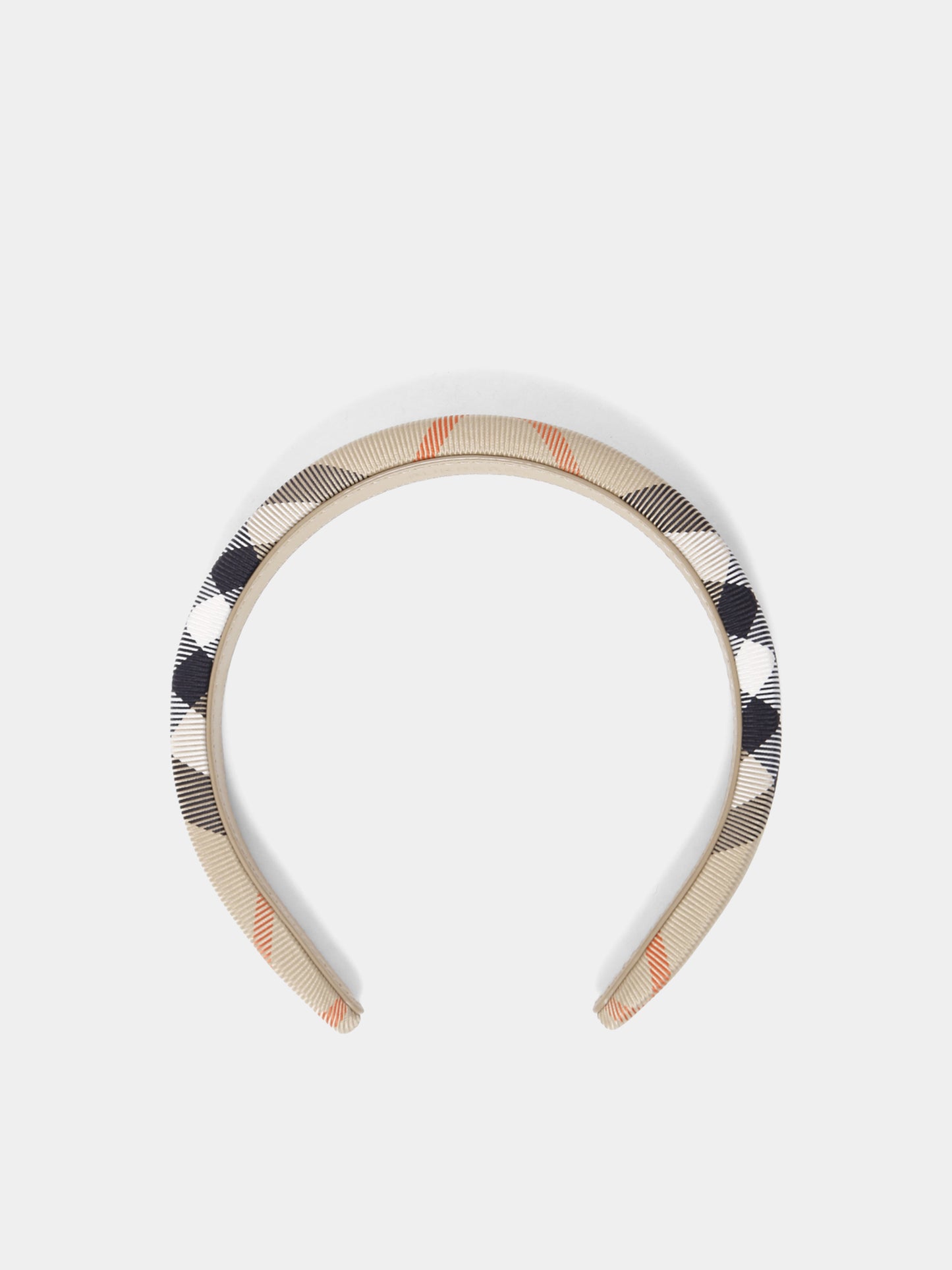 Cerchietto beige per bambina con check vintage,Burberry Kids,8108699 B9368