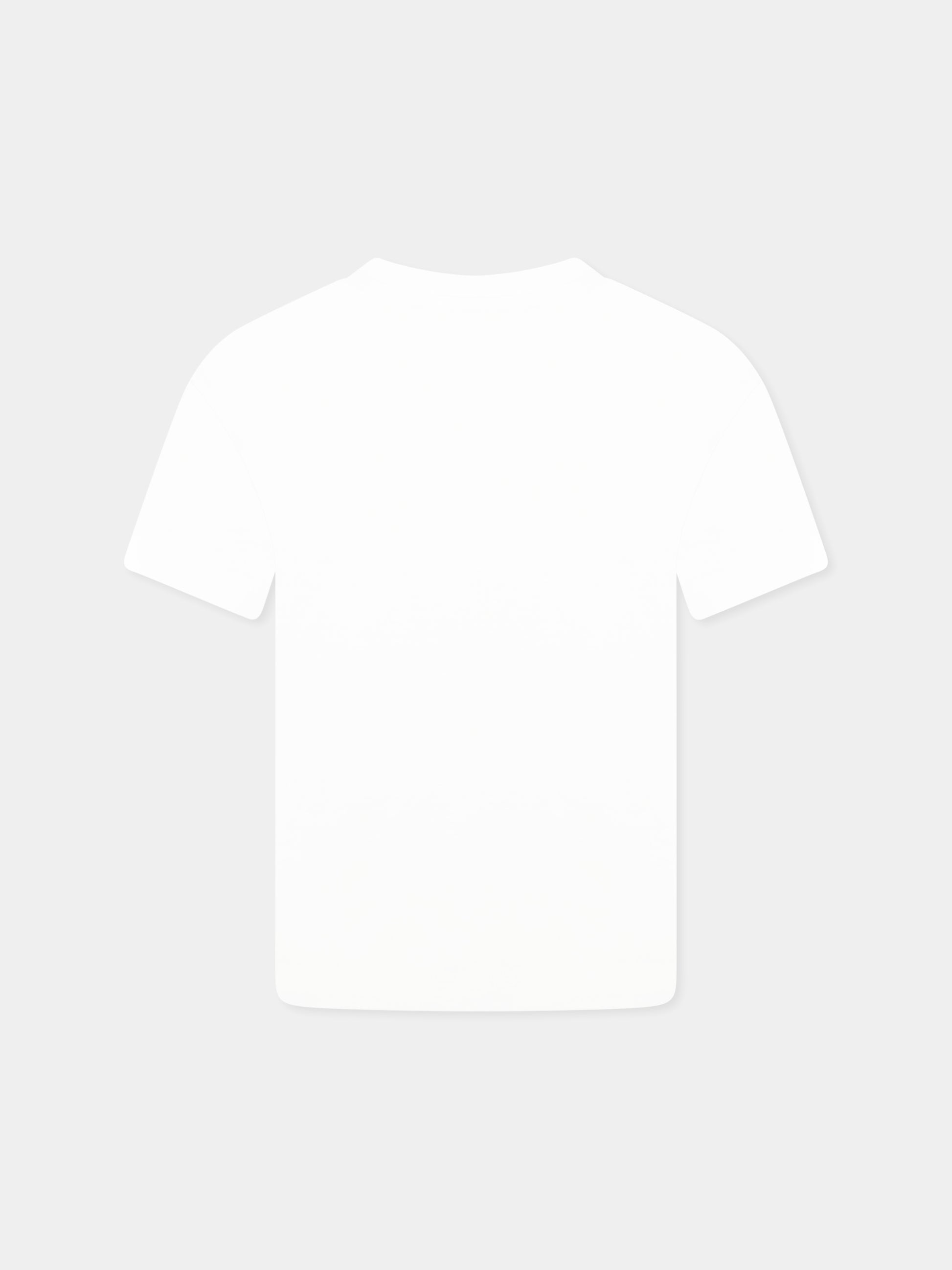 T-shirt bianca per bambini con orsetto e logo,Burberry Kids,8112389 A1464