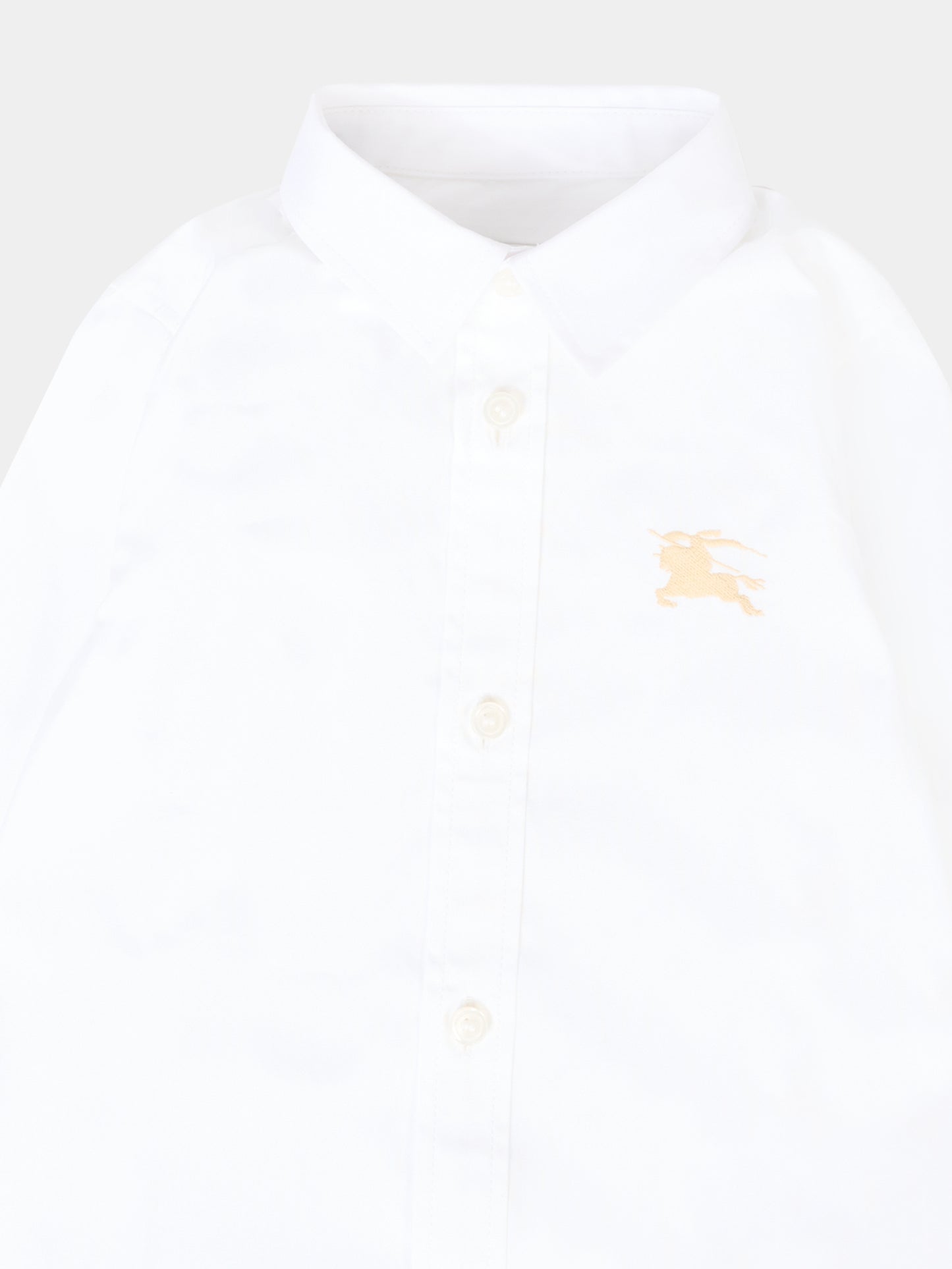 Camicia bianca per neonato con logo bianco,Burberry Kids,8112621 A1464