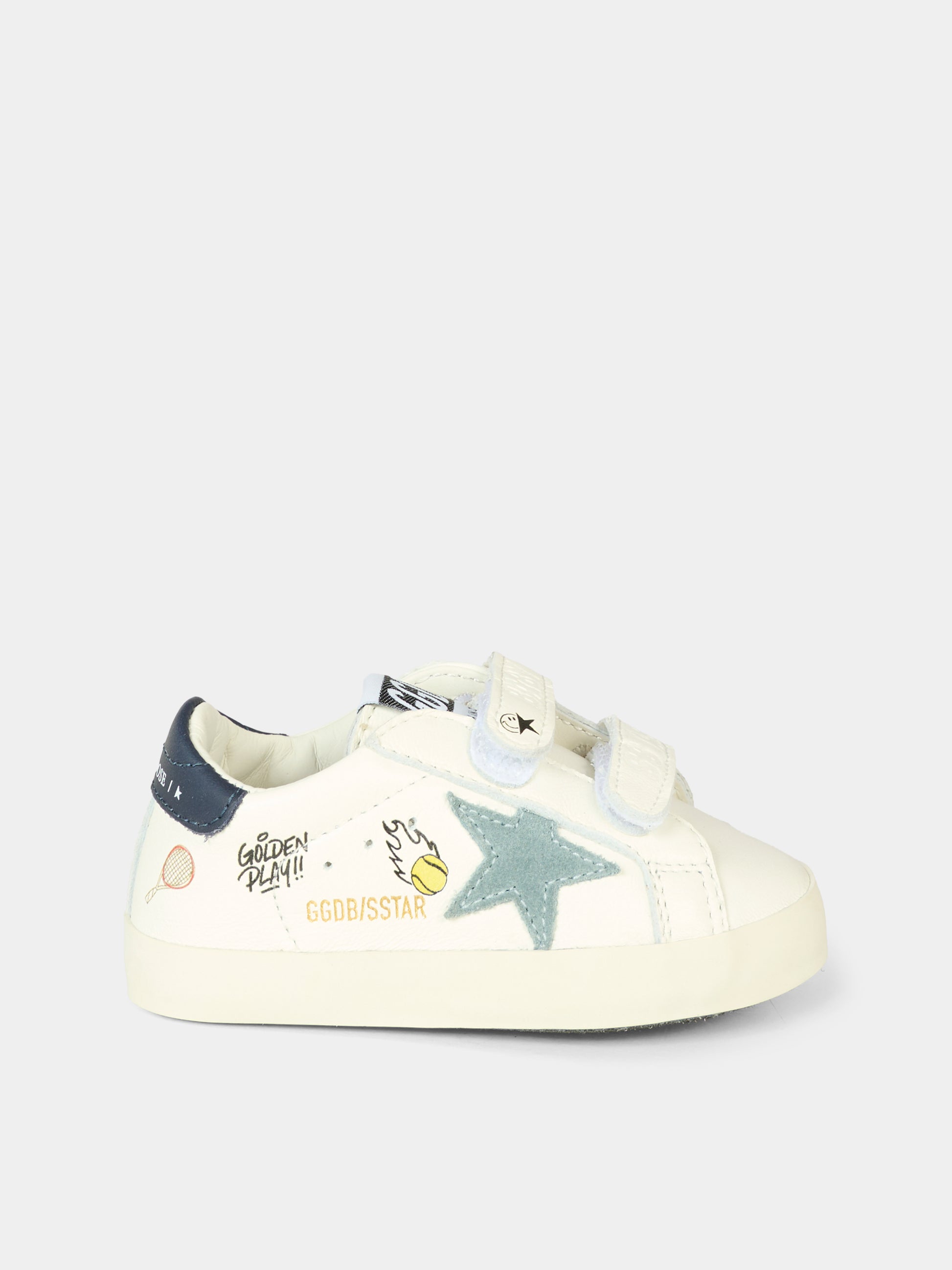 Sneakers Old School per neonato con stella e logo,Golden Goose,GIF00166 F007411 82479