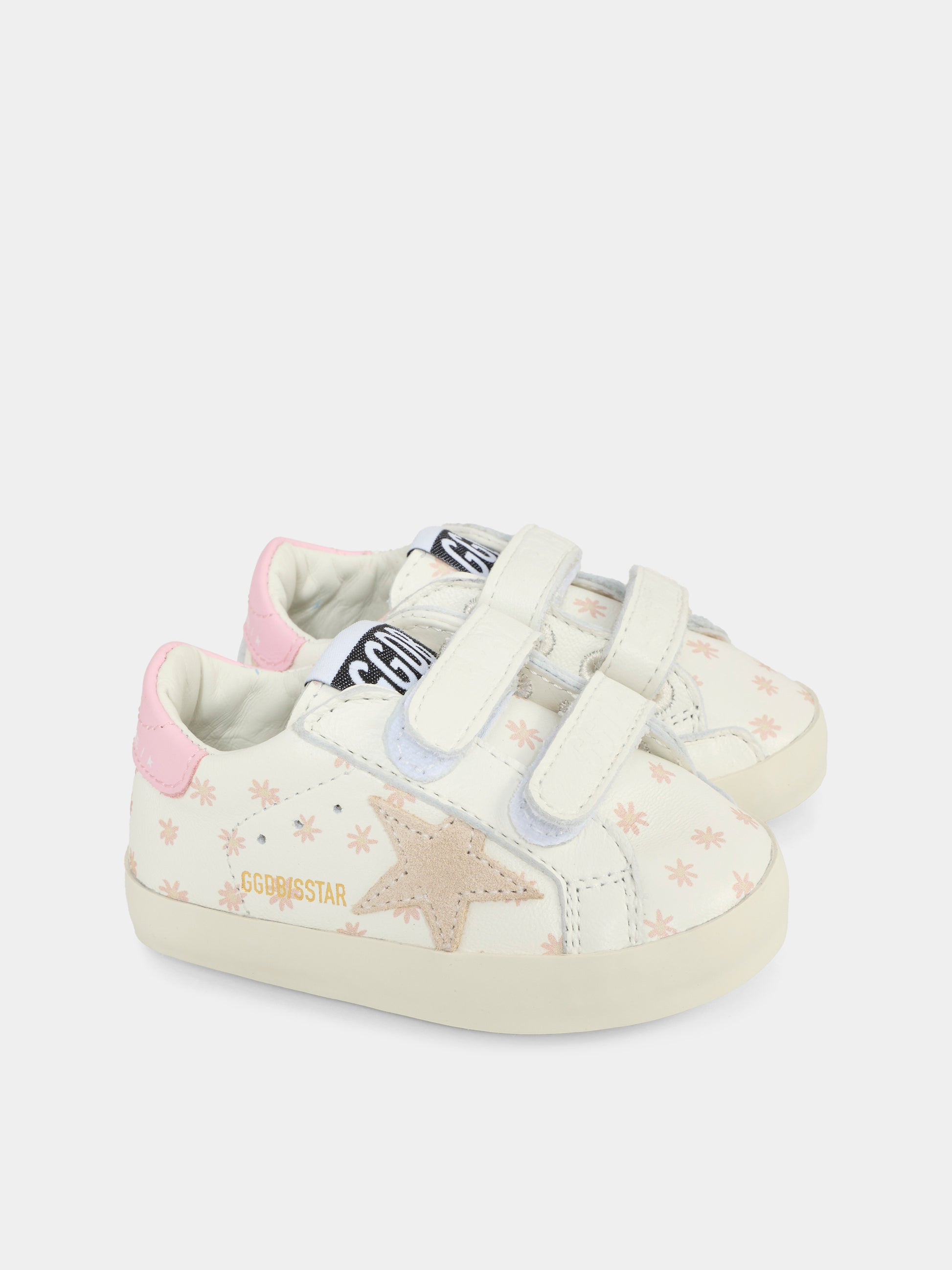 Sneakers Old School per neonata con fiori,Golden Goose,GIF00166 F007410 12266
